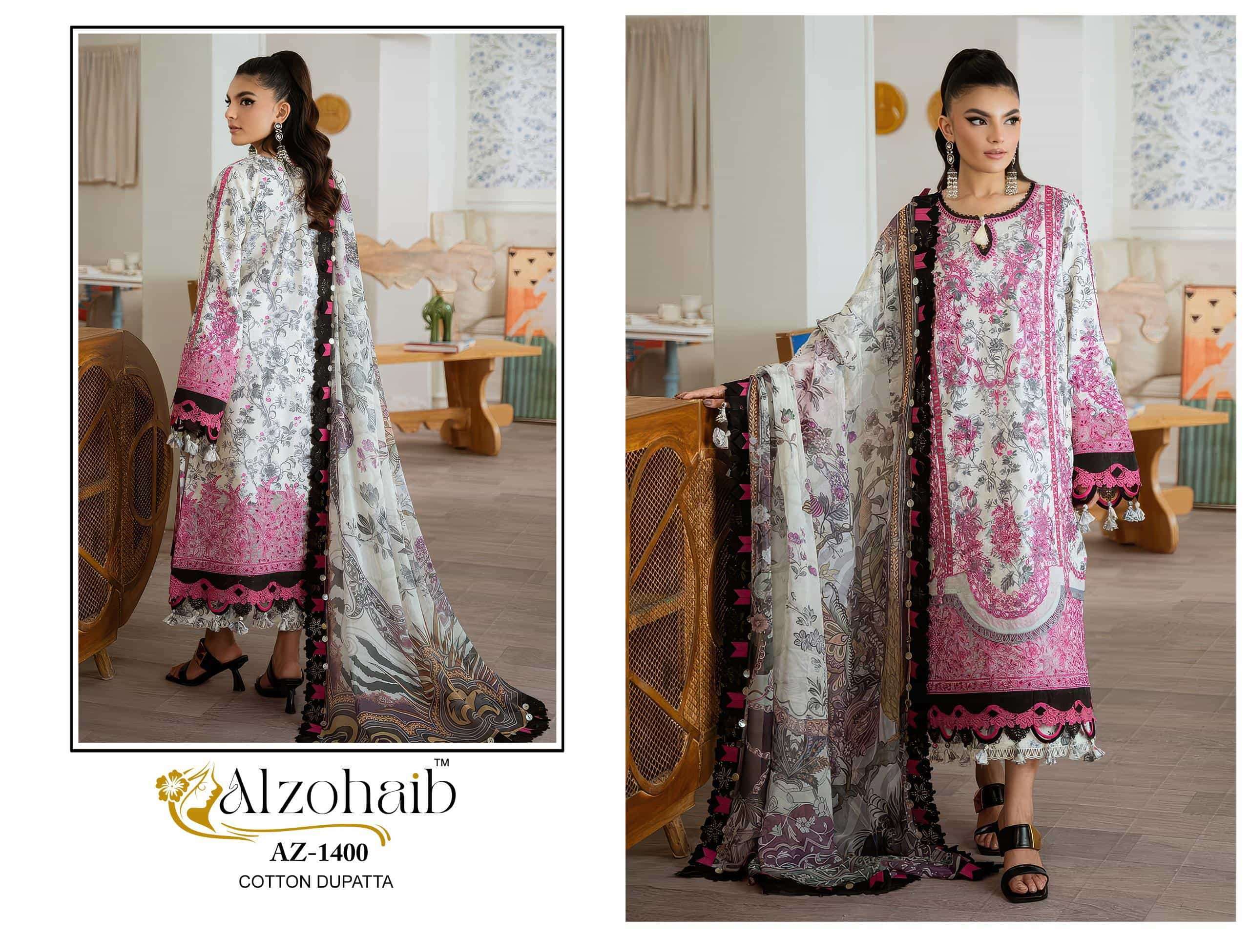 ALZOHAIB RIWAYAT SERIES PURE COTTON EMBROIDERY PAKISTANI DRESSES-00201