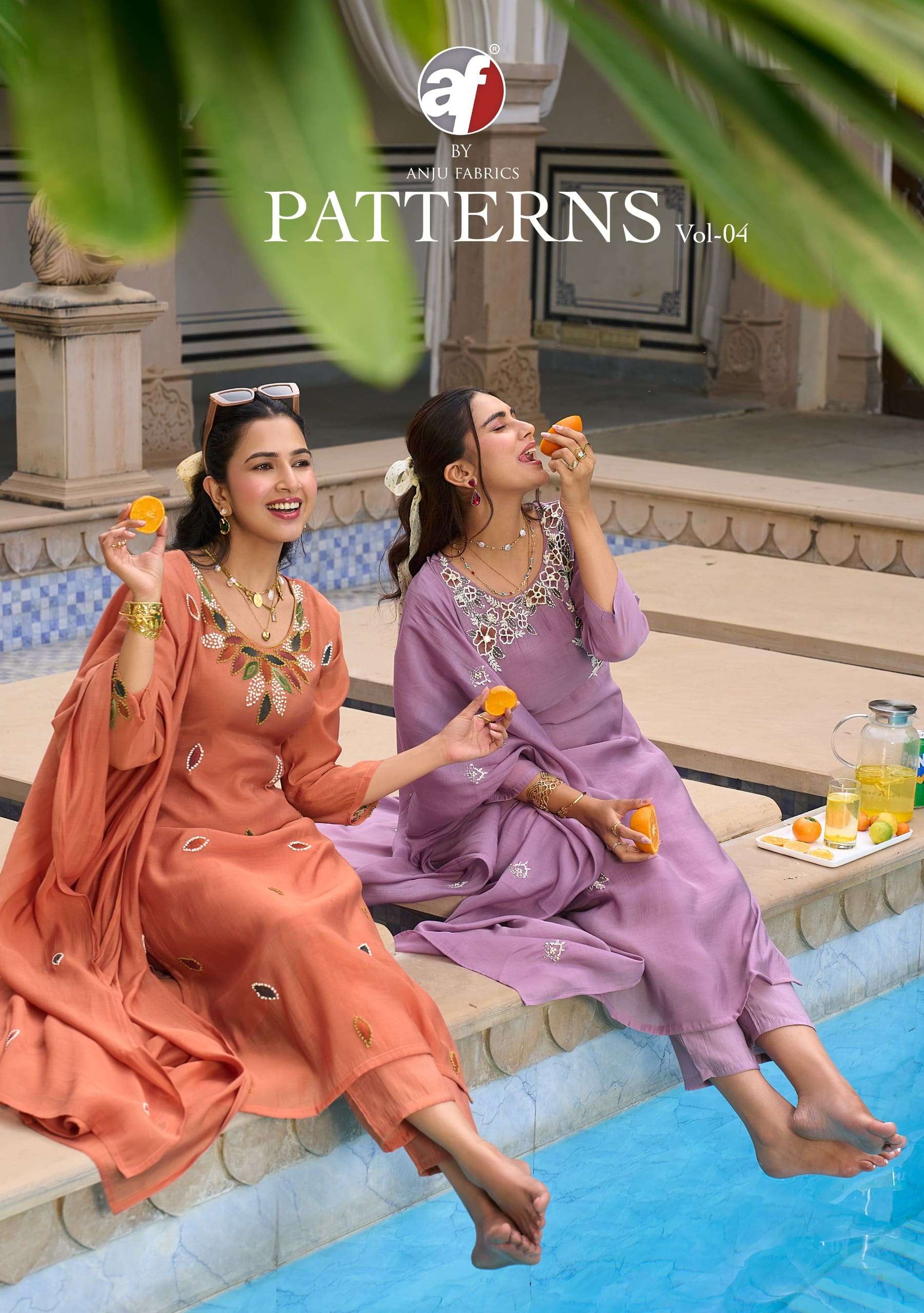 ANJU FABRIC PATTERNS VOL-04 5091 TO 5095 SERIES PURE CHANDERI DRESSES-00140