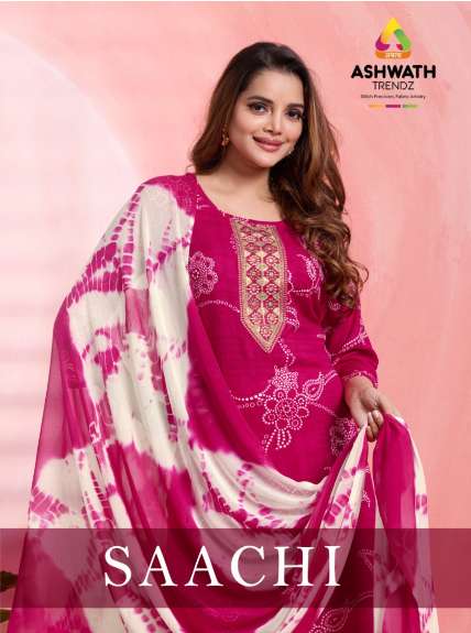 ASHWATH TRENDZ SAACHI 01 TO 08 SERIES PURE RAYON PRINTED DRESSES-00275