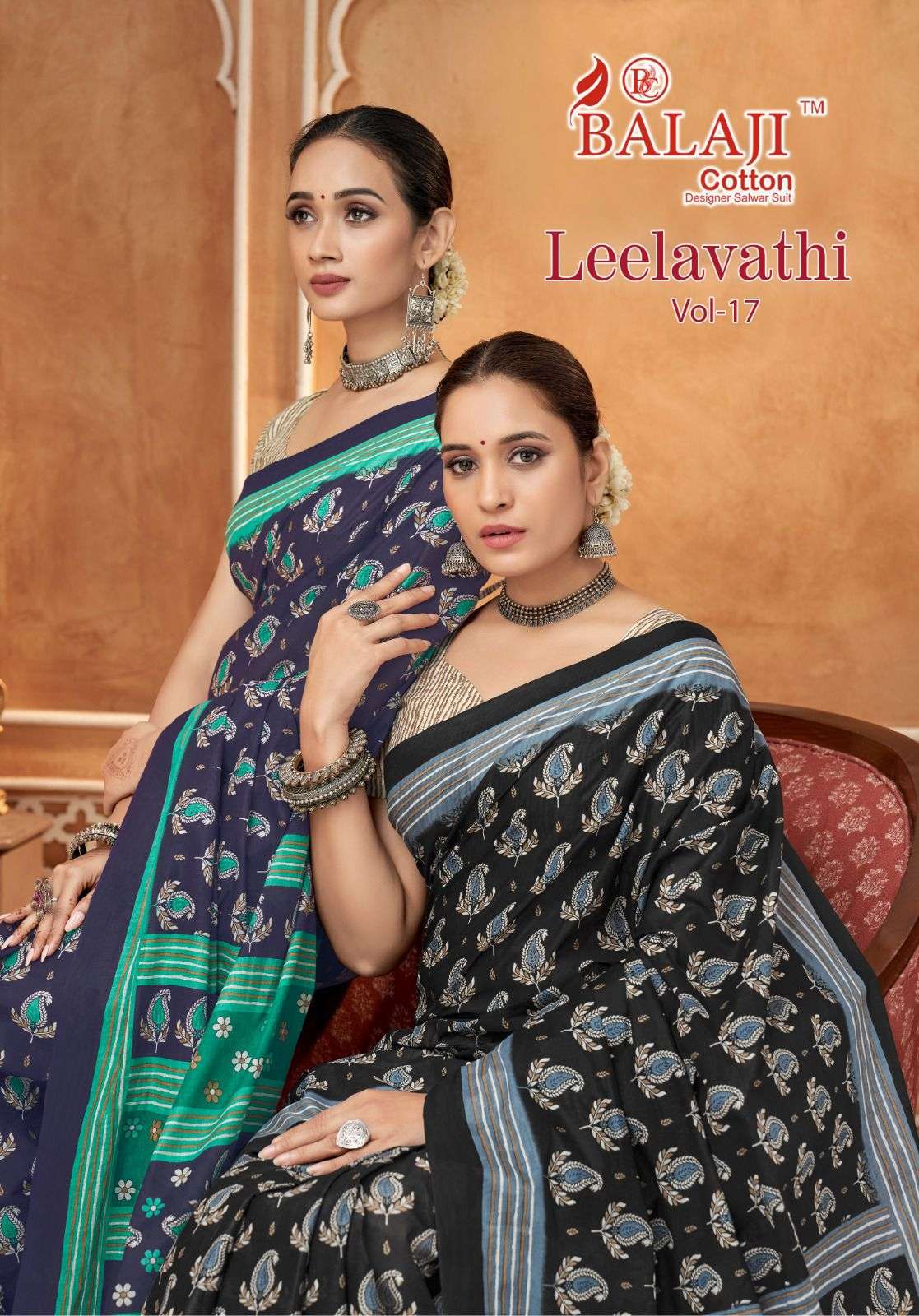 BALAJI LEELAVATHI VOL-17 17001 TO 17020 SERIES COTTON PREMIUM PRINTED SAREES-00015