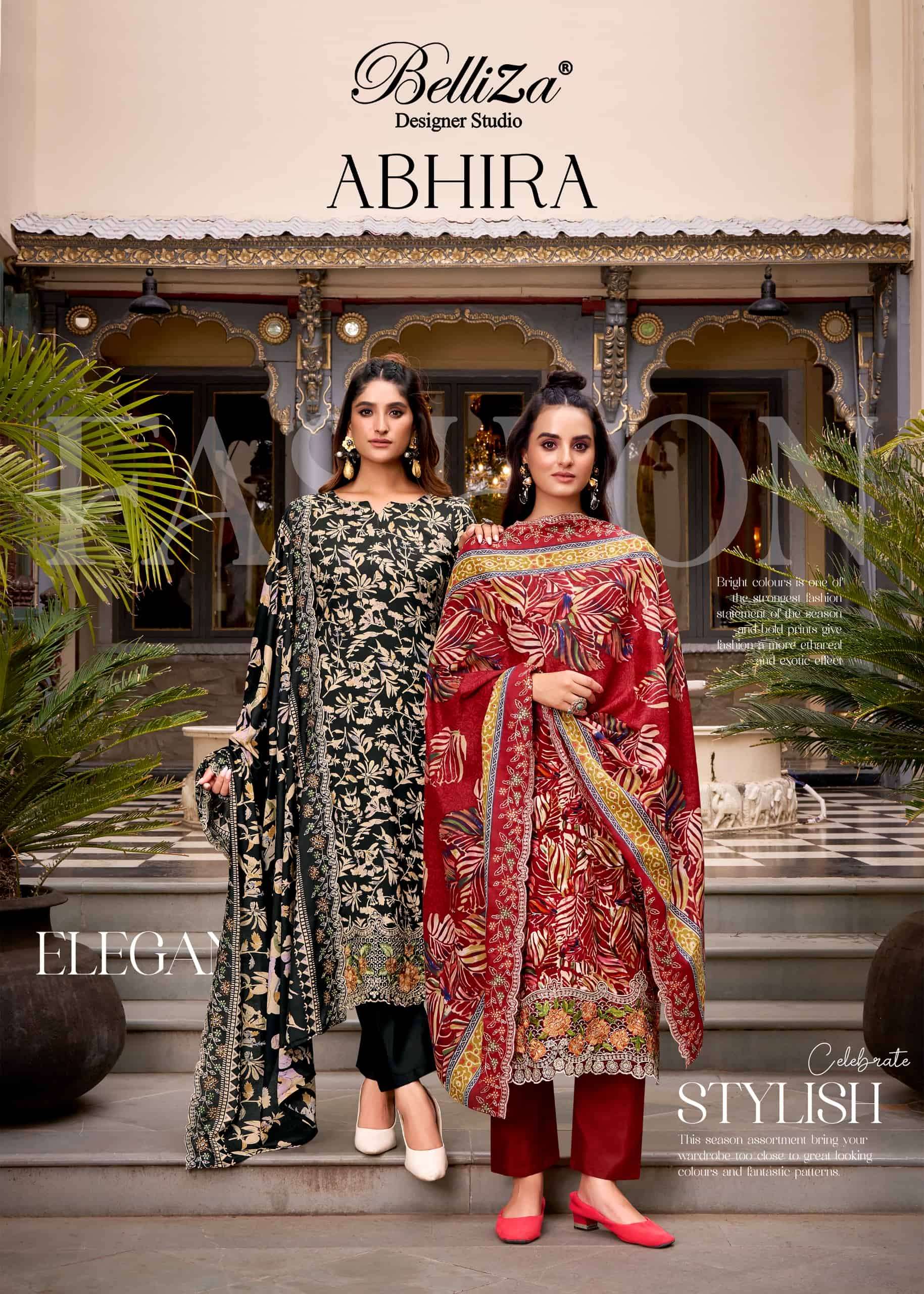 BELLIZA ABHIRA 893-001 TO 893-006 SERIES PURE VISCOSE RAYON PRINTED PAKISTANI DRESSES-00201