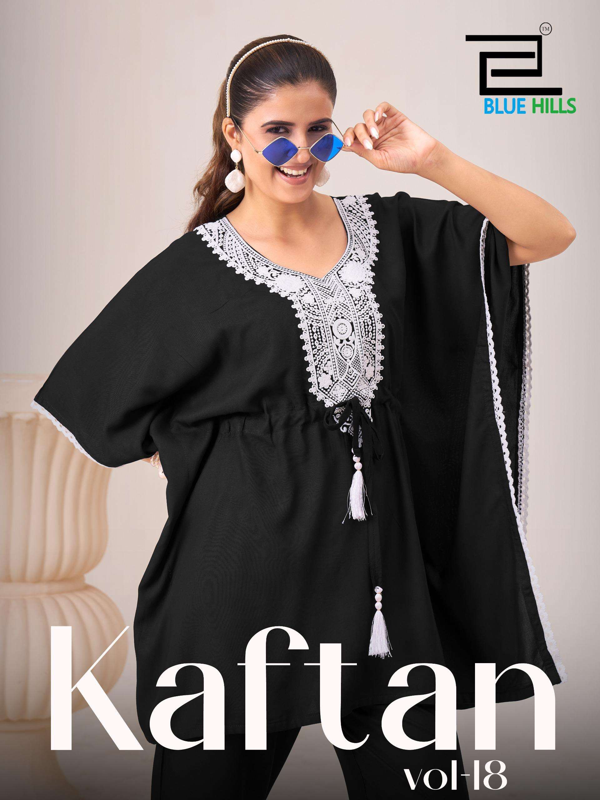 BLUE HILLS KAFTAN VOL-18 8001 TO 8004 SERIES RAYON EMBROIDERY KAFTAN-00099