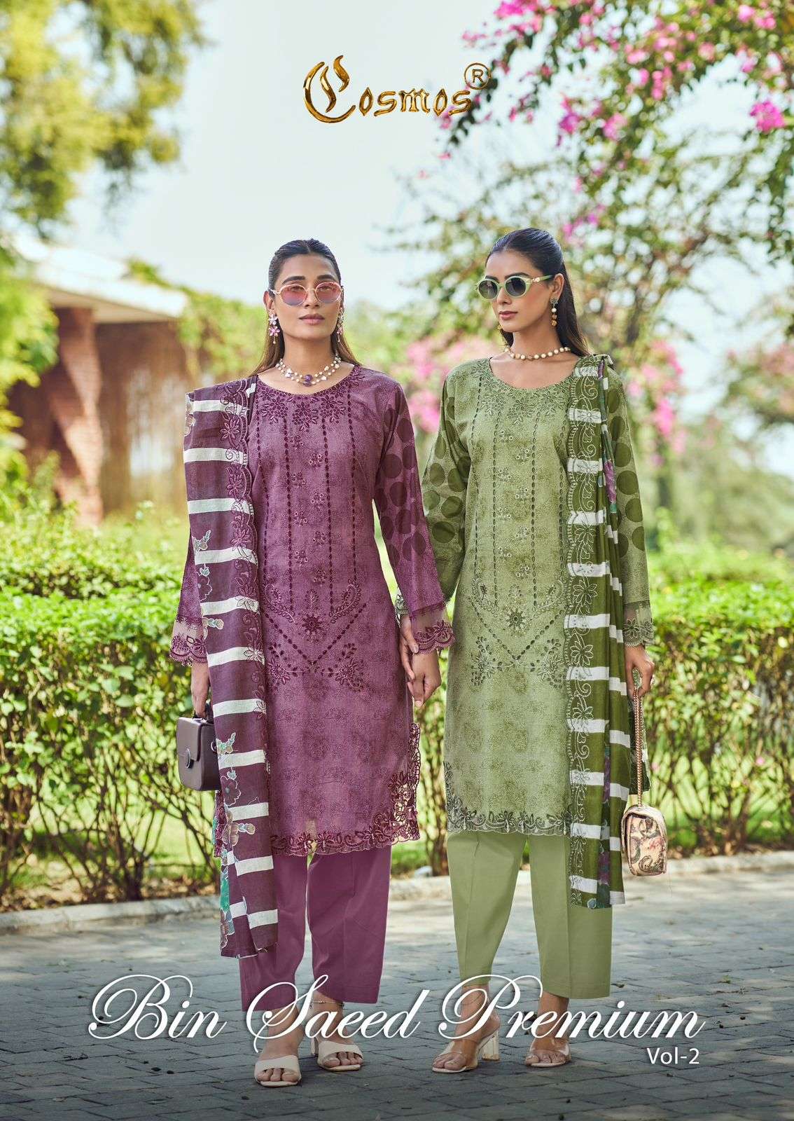 COSMOS BIN SAEED VOL-02 2001 TO 2006 SERIES PURE LAWN COTTON PAKISTANI DRESSES-00201