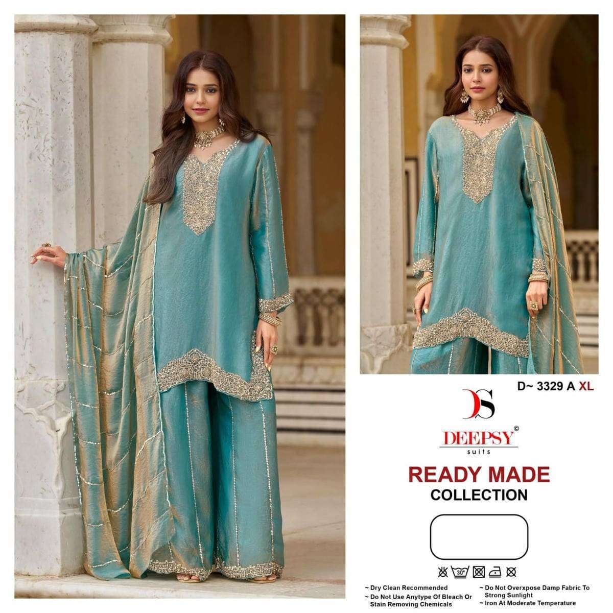 DEEPSY SUIT D-3329 A TO D SERIES PURE SATIN PAKISTANI DRESSES-00201