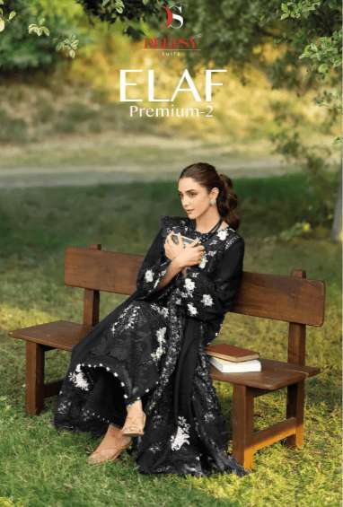 DEEPSY SUIT ELAF PREMIUM  VOL-02 1721 TO 1726 SERIES PURE COTTON EMBROIDERY PAKISTANI DRESSES-00201