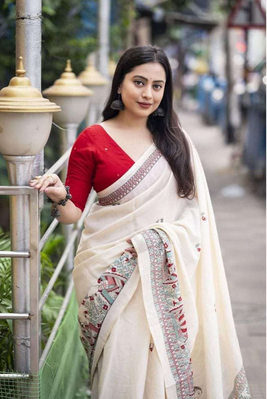 DEVYANI VOL-176 BY ASLIWHOLESALE LINEN COTTON PRINTED SAREES-00259