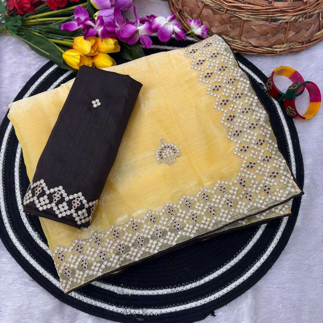 DEVYANI VOL-184 BY ASLIWHOLESALE JIMMY CHOO EMBROIDERY WORK SAREES-00259