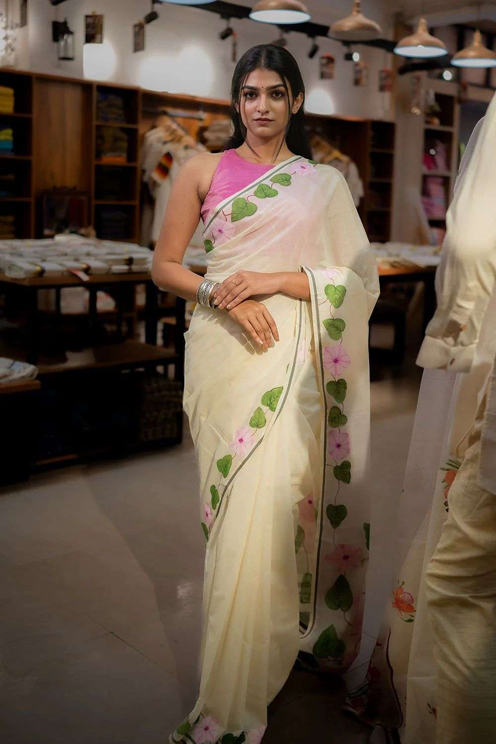DF-312 ONAM BY ASLIWHOLESALE DESIGNER PURE LINEN SAREE-00057