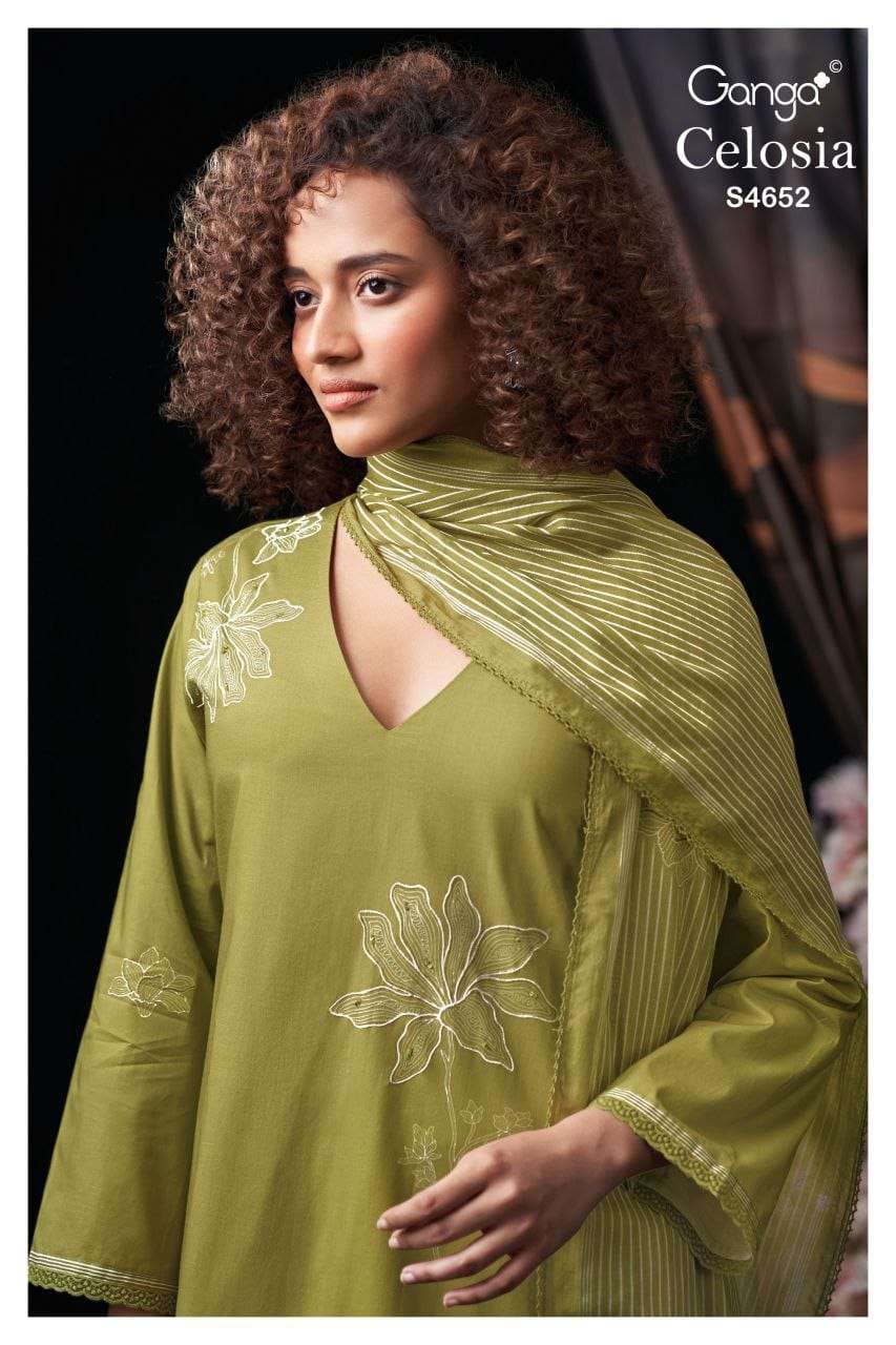GANGA FASHION CELOSIA S-4652 SERIES COTTON PREMIUM PRINTED DRESSES-00252