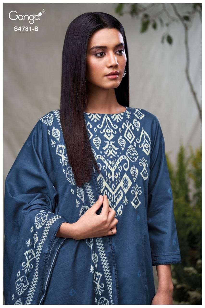 GANGA FASHION LAKSHIKA S-4731 SERIES COTTON PREMIUM PRINTED DRESSES-00252