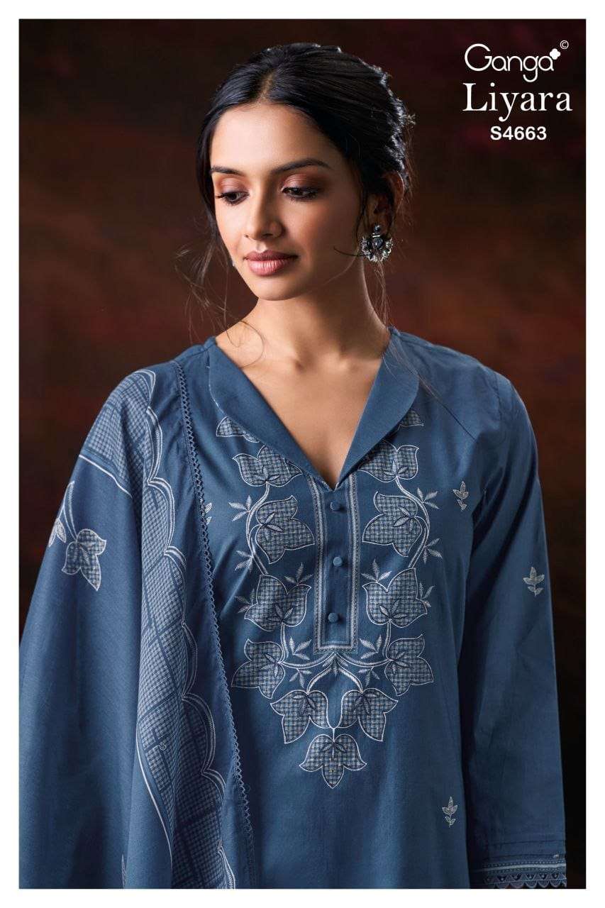 GANGA FASHION LIYARA S-4663 SERIES COTTON PREMIUM PRINTED DRESSES-00252
