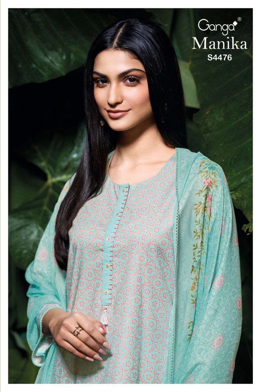 GANGA FASHION MANIKA S-4476 SERIES COTTON PRINTED PREMIUM PAKITSTANI SUITS-00252
