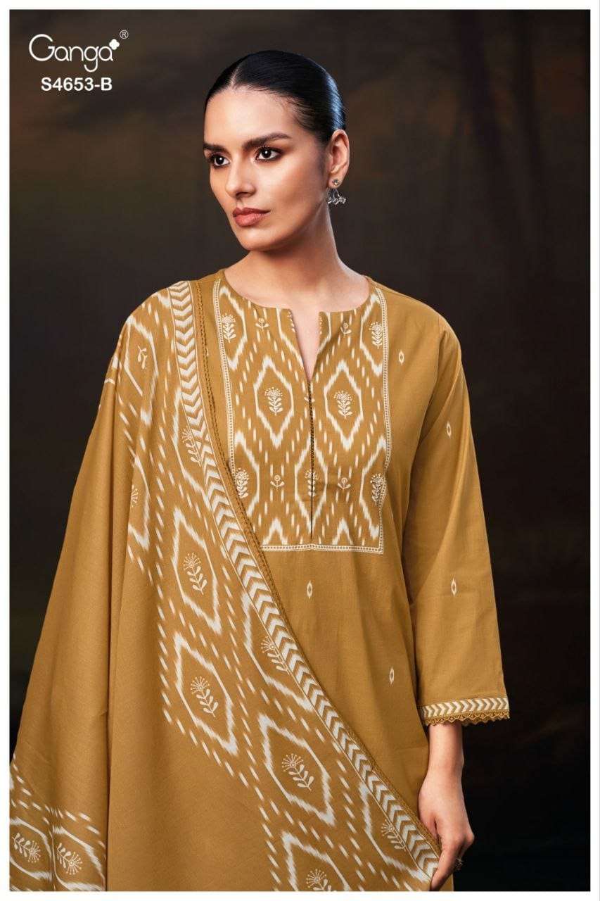 GANGA FASHION MEHRIN S-4653 SERIES MUL COTTON PREMIUM PRINTED DRESSES-00252