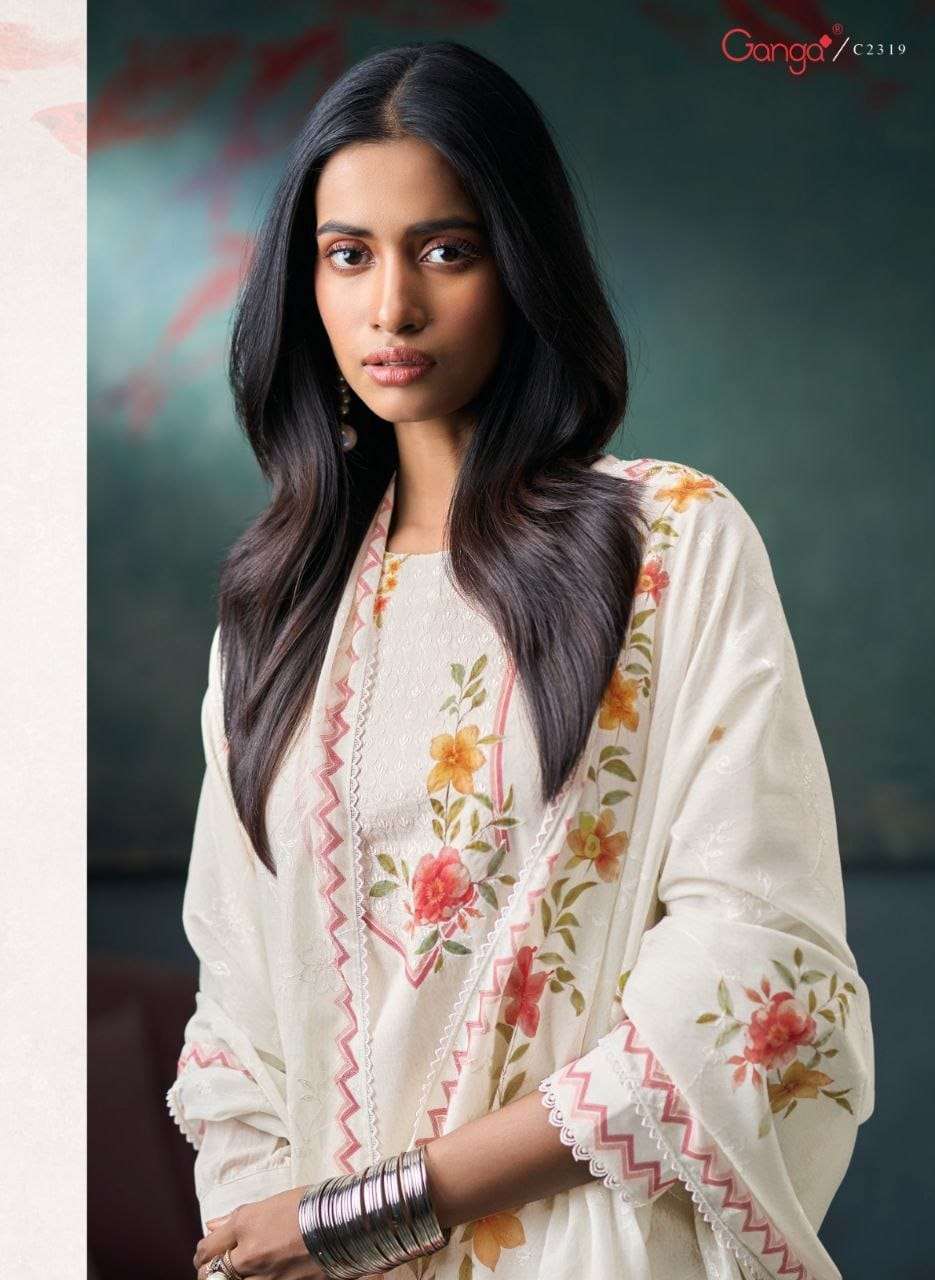 GANGA FASHION MOH C-2316 TO 2321 SERIES COTTON PRINTED PREMIUM SUIT SET-00252
