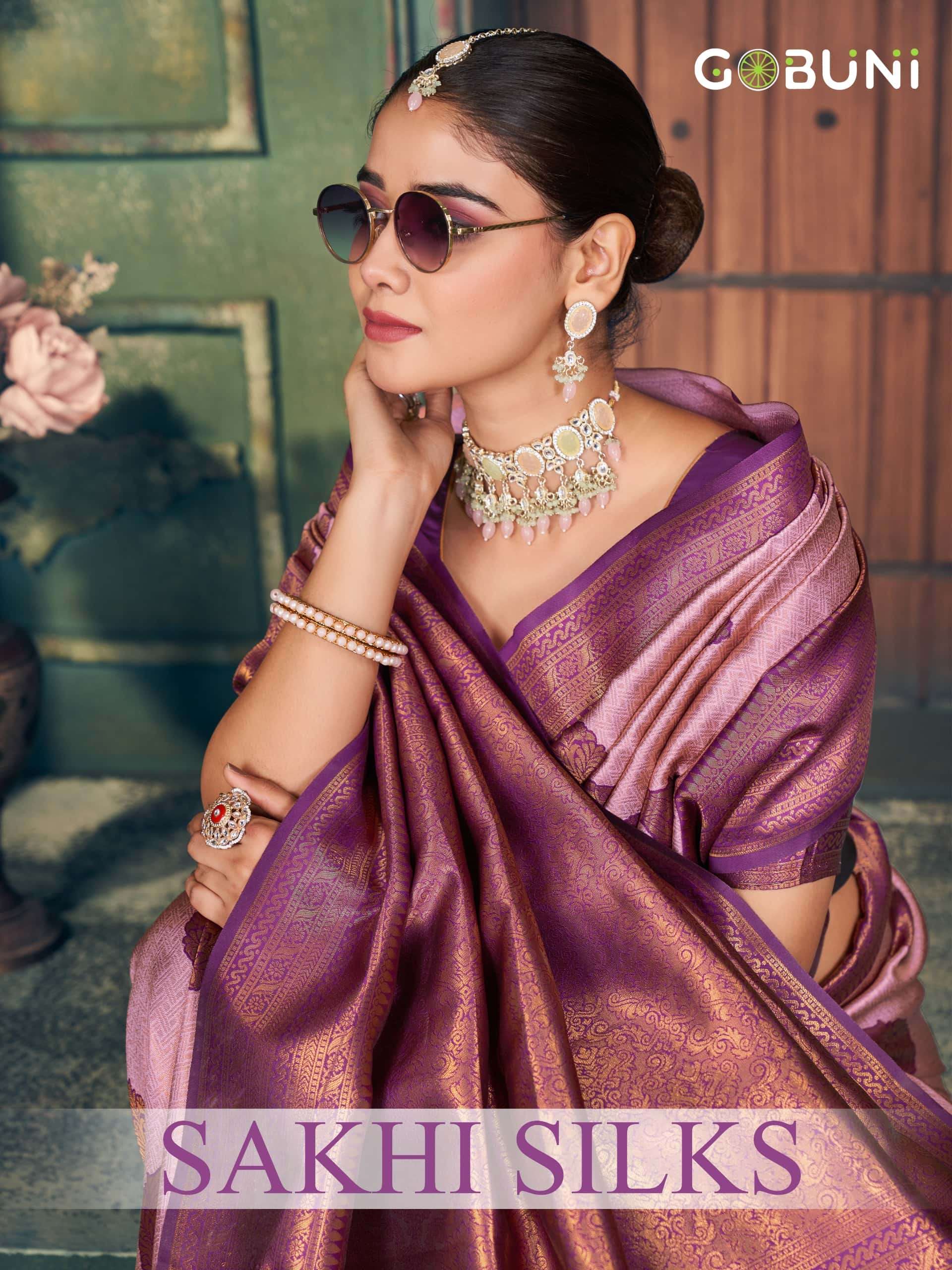 GOBUNI SAKHI SILK 1201 TO 1204 SERIES PURE SILK SAREES-00137