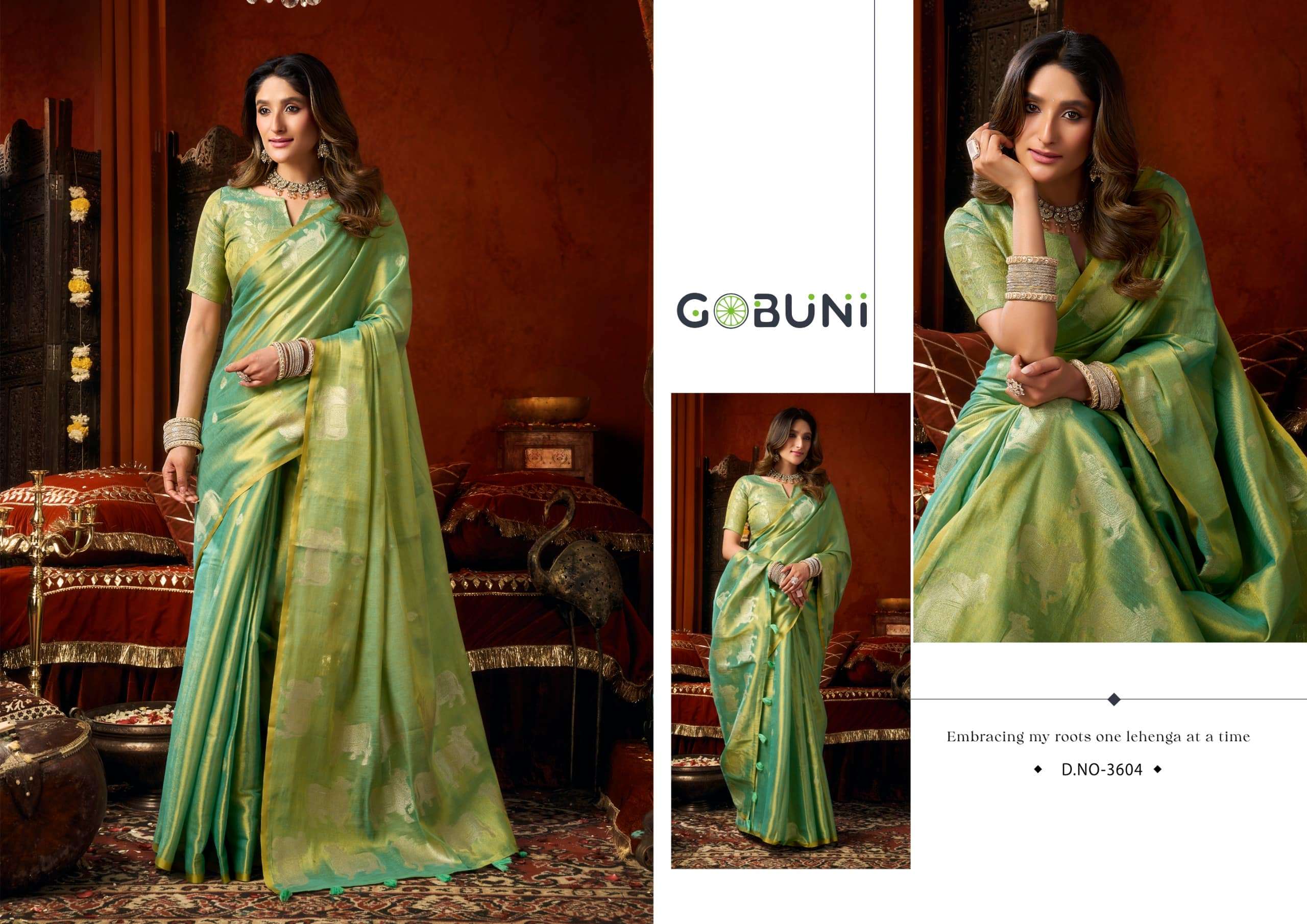 GOBUNI SUPRIYA 3601 TO 3606 SERIES PURE TISSUE SAREES-00137