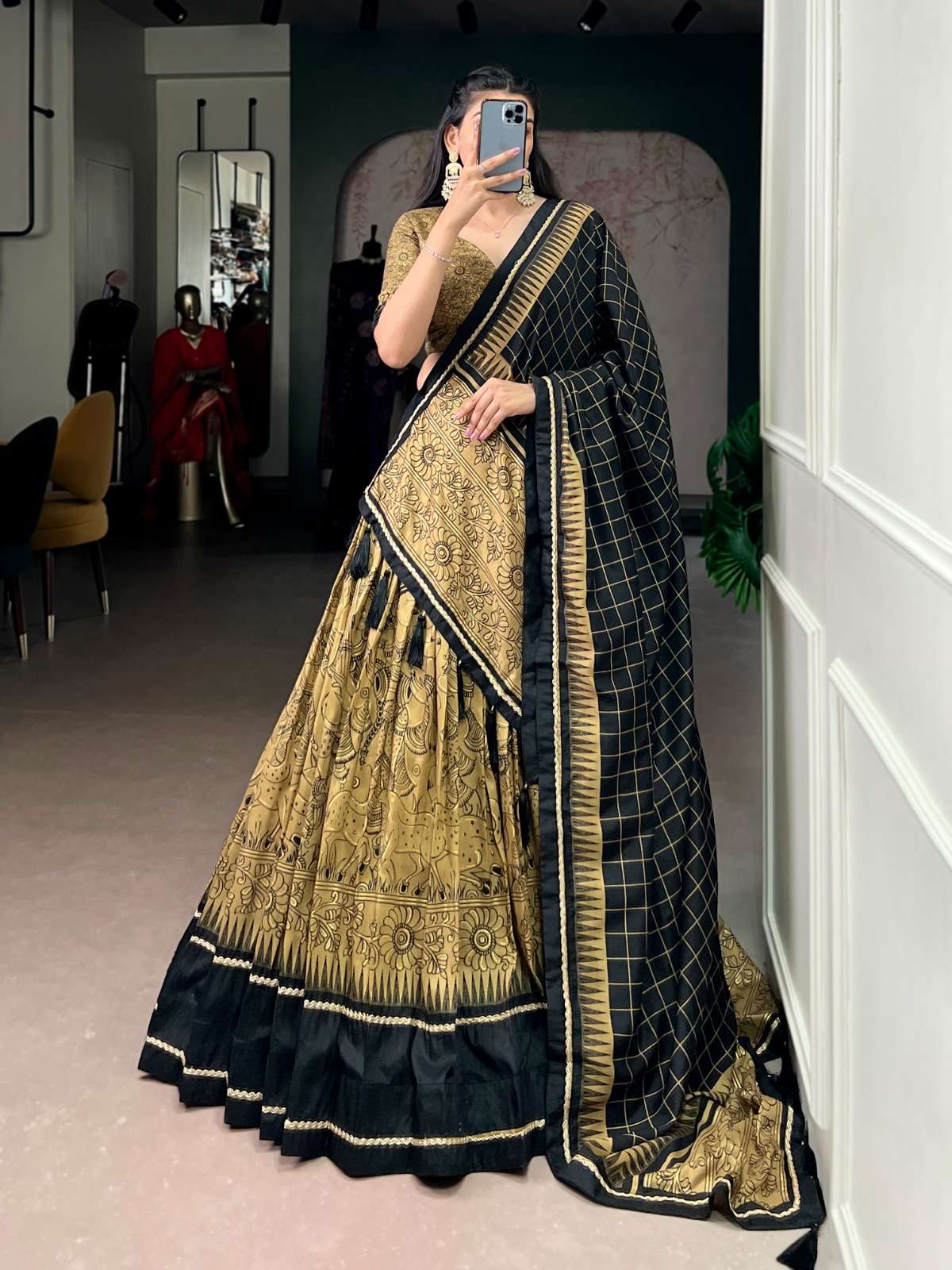 ISHANYA-01 BY ASLIWHOLESALE SILK PRINTED LEHENGAS-00135