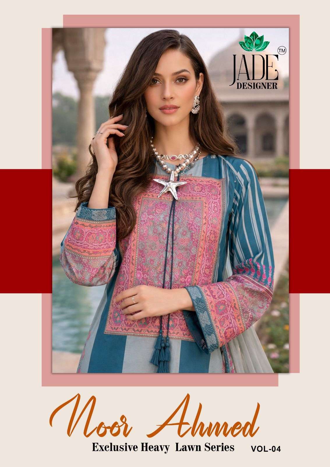 JADE NOOR AHMED VOL-04 4001 TO 4006 SERIES PURE LAWN COTTON PRINTED PAKISTANI DRESSES-00062