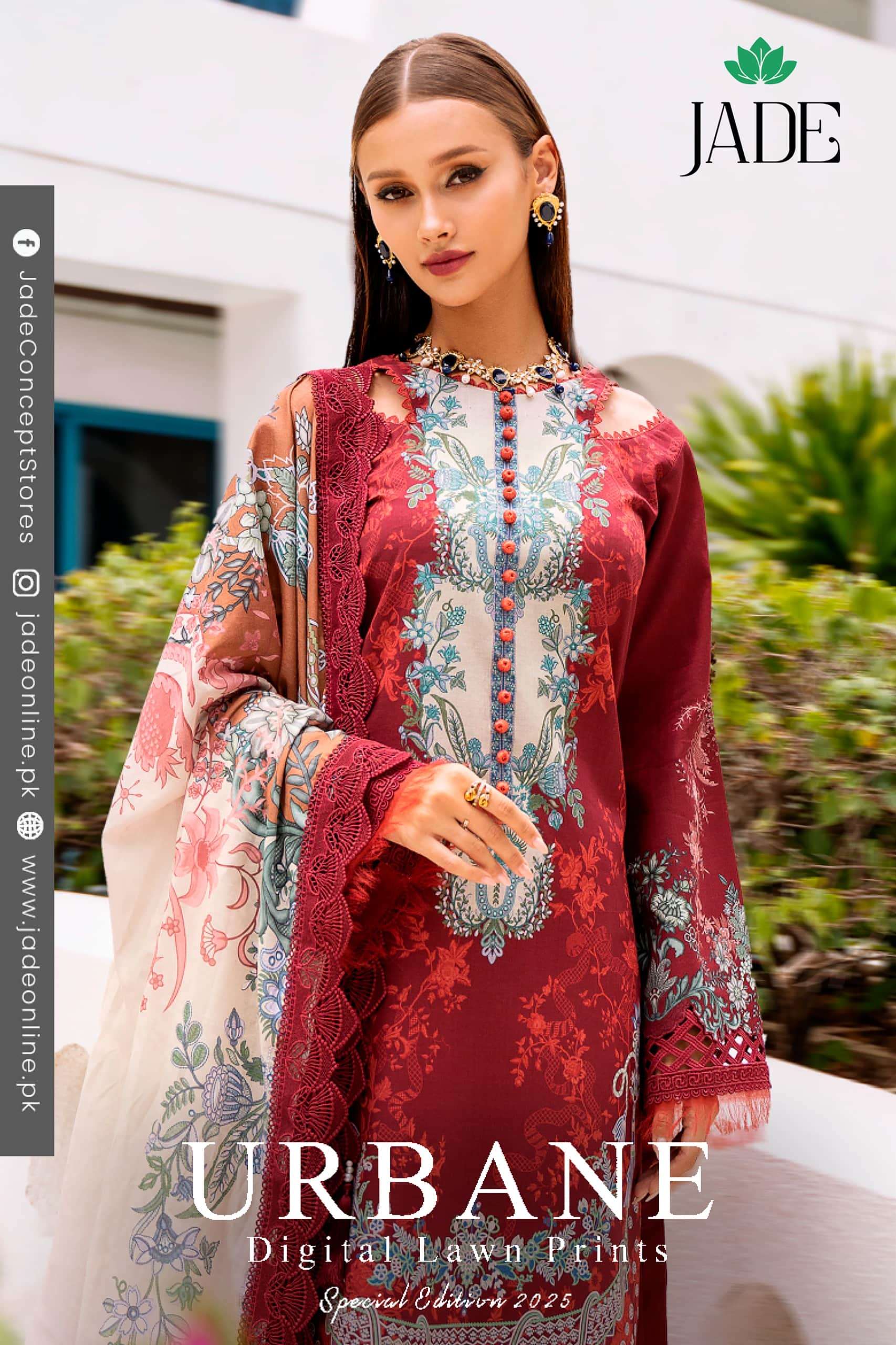 JADE URBANE VOL-01 01 TO 04 SERIES PURE LAWN COTTON PAKSITANI DRESSES-00201