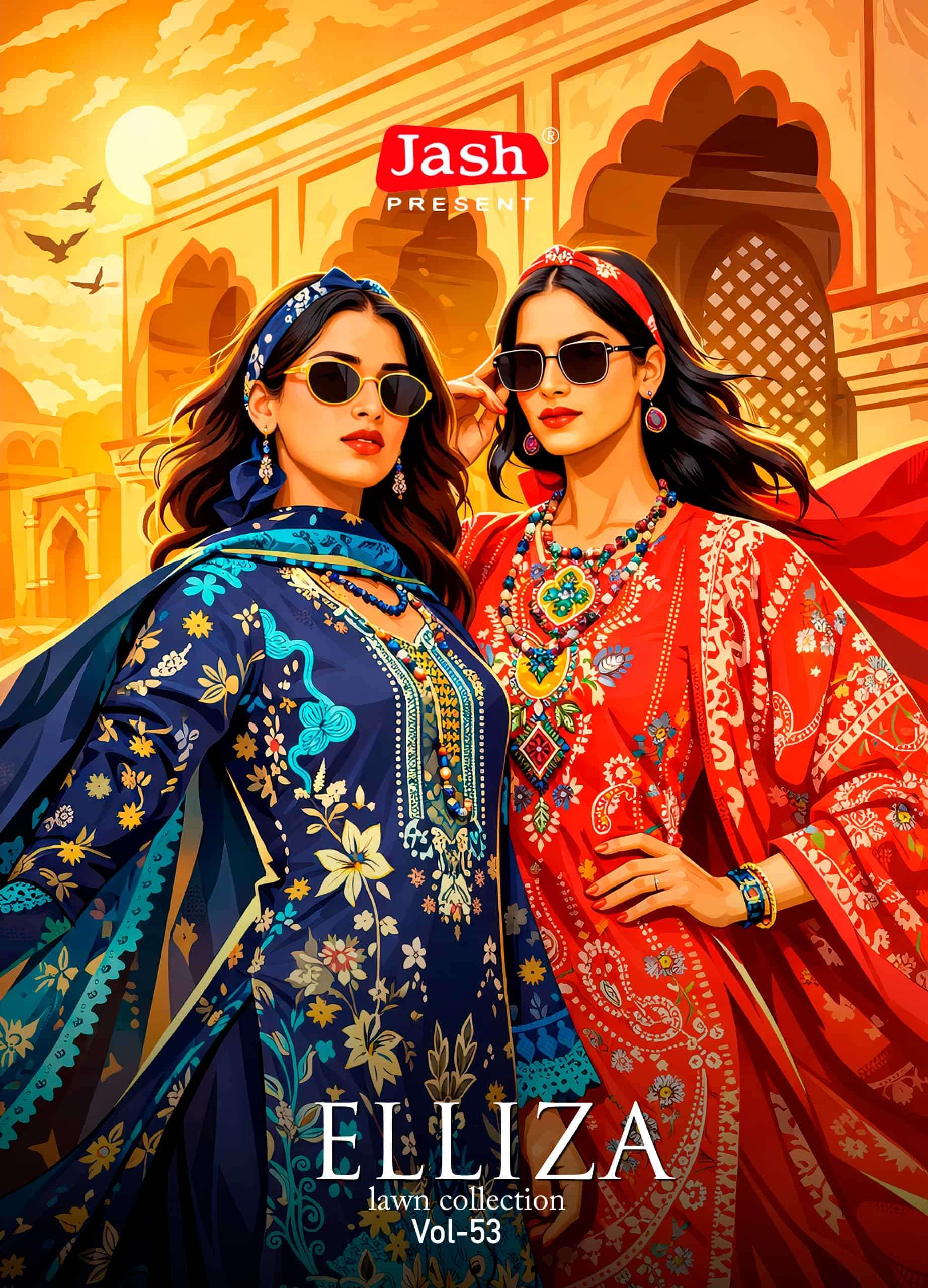 JASH ELLIZA VOL-53 53001 TO 53010 SERIES PURE COTTON PRINTED PAKISTANI DRESSES-00201