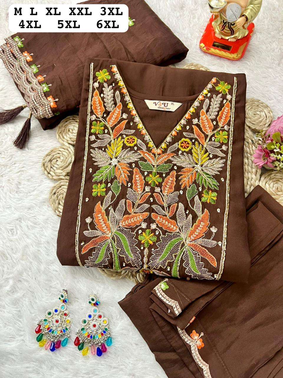 JYOTI VOL-449 BY ASLIWHOLESALE VISCOSE EMBROIDERY STITCHED DRESSES - 00233