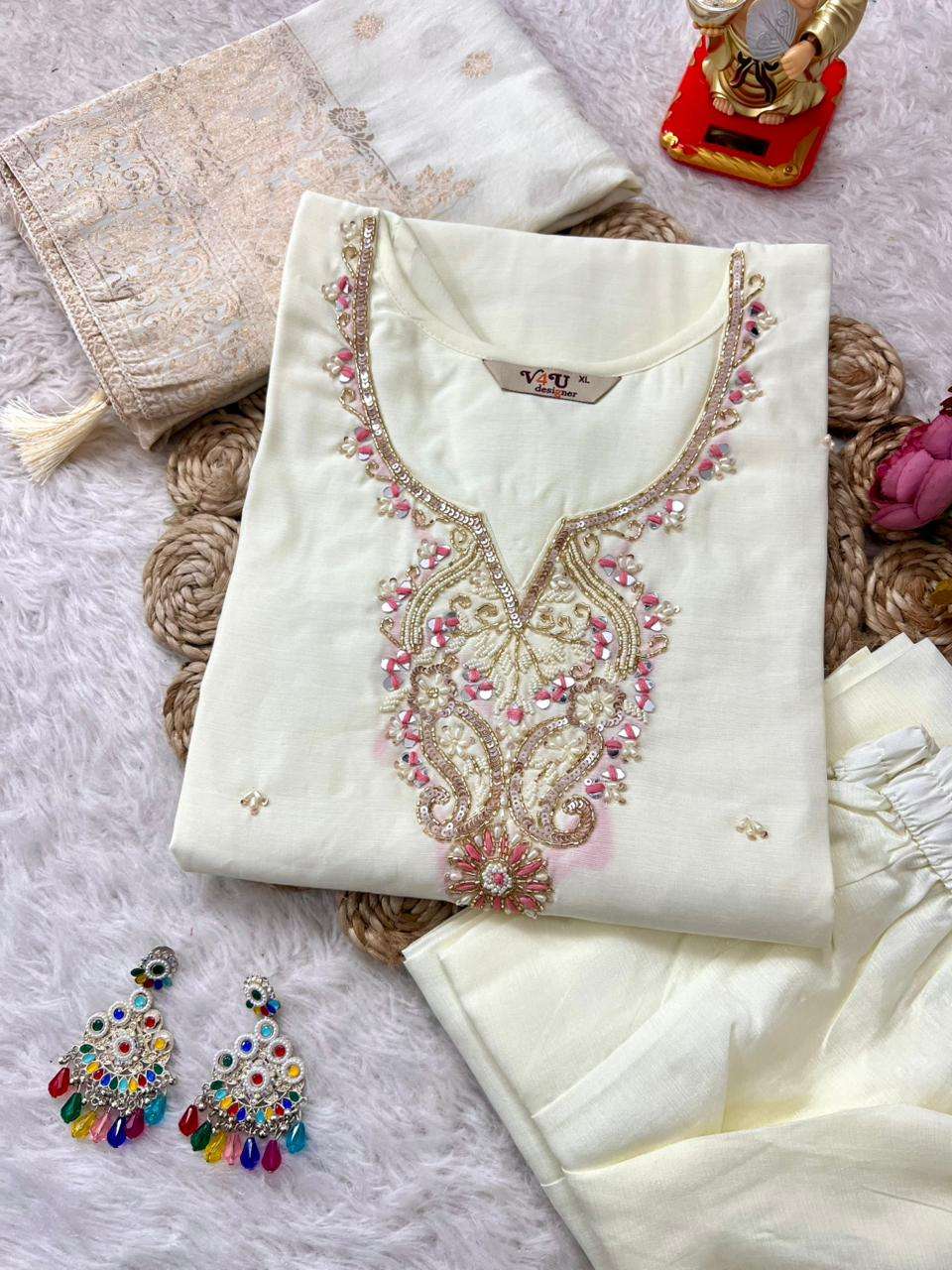 JYOTI VOL-450 BY ASLIWHOLESALE ROMAN SILK STITCHED EMBROIDERY DRESSES - 00233