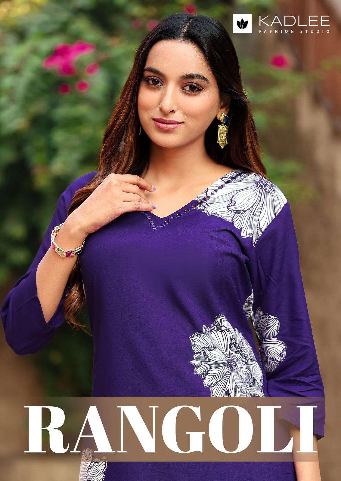 KADLEE RANGOLI 4001 TO 4006 SERIES PURE RAYON PRINTED CO-ORD SET-00014