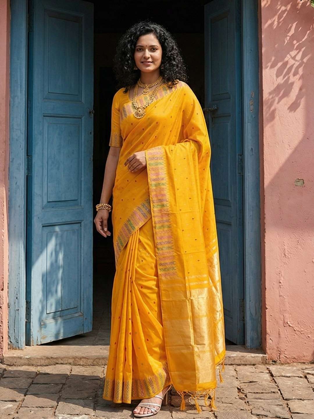 KANCHIPURAM BY ASLIWHOLESALE SILK BLEND PREMIUM PRINTED SAREES-00281
