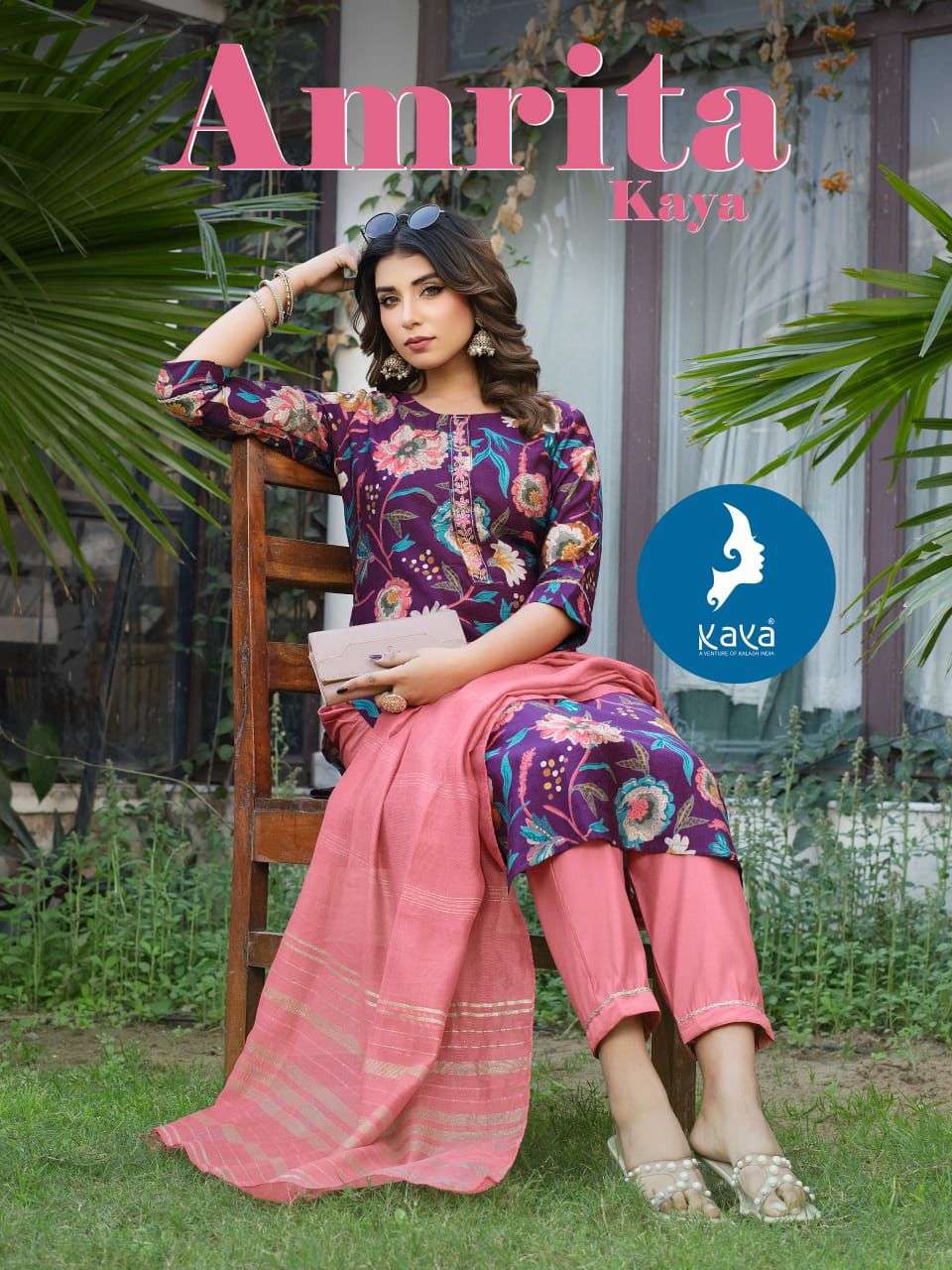KAYA AMRITA 01 TO 06 SERIES PURE VERTICAN PRINTED DRESSES-00014