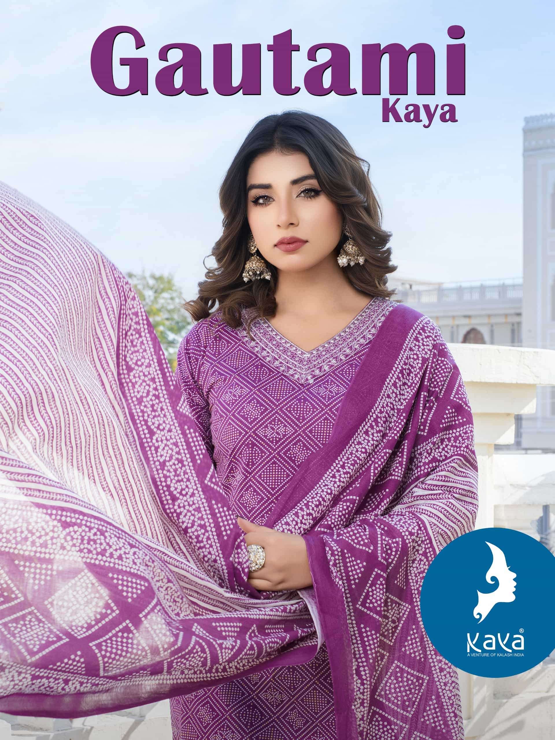 KAYA GAUTAMI 01 TO 06 SERIES PURE COTTON PRINTED DRESSES-00014