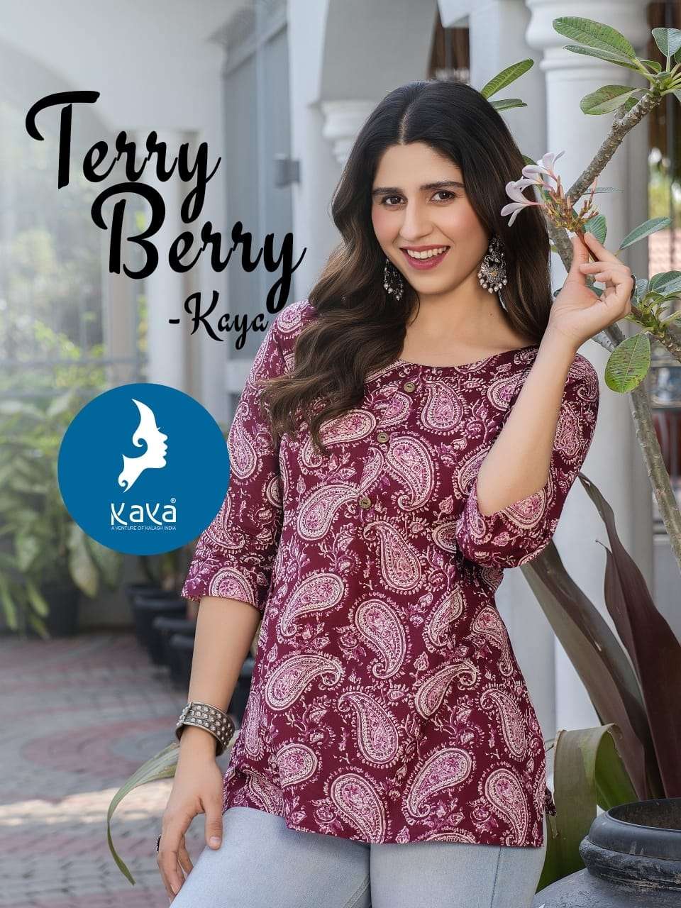 KAYA TERRY BERRY 01 TO 06 SERIES PURE COTTON PRINTED TUNICS-00014