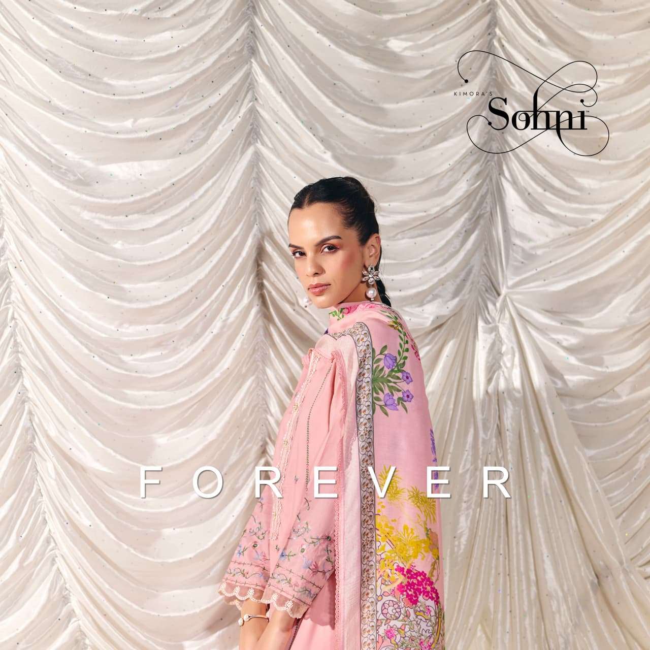 KIMOR FOREVER 711 TO 714 SERIES COTTON LAWN PRINTED PAKISTANI SUITS SET-00069
