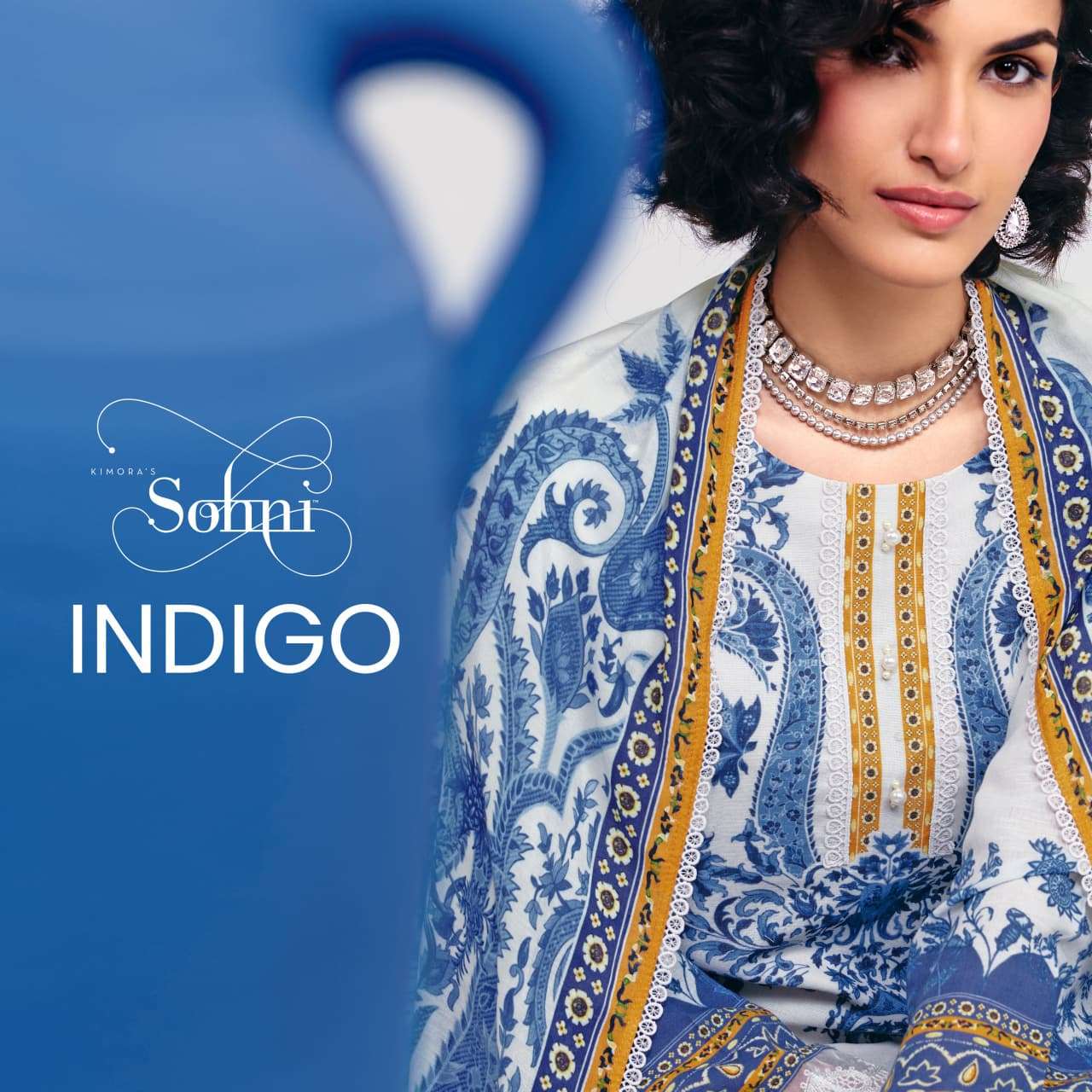 KIMOR INDIGO 681 TO 684 SERIES PURE LINEN PRINTED EMBROIDERY PAKISTANI DRESSES-00028