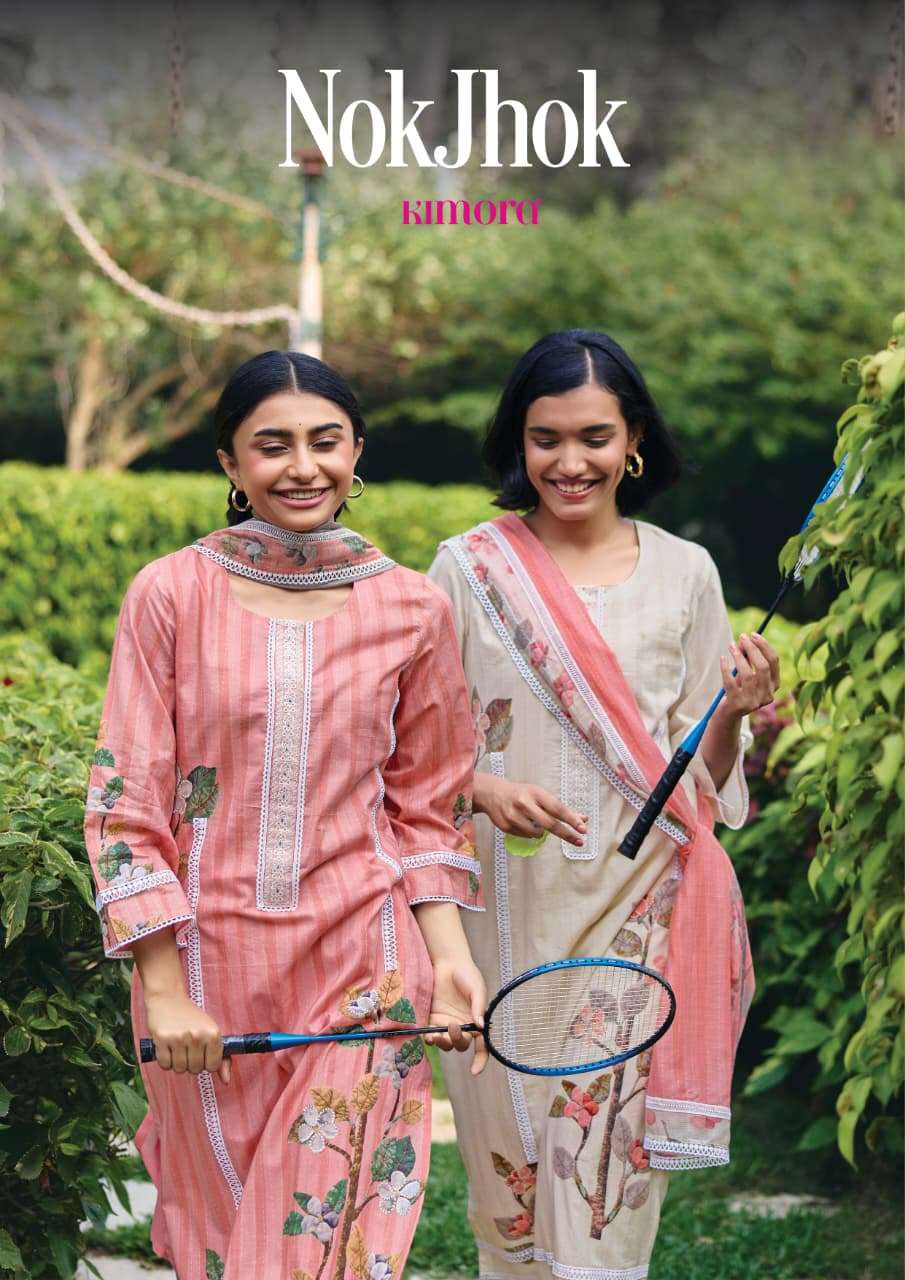KIMOR NOKJHOK COTTON PREMIUM PRINTED UNSTITCHED SUIT SET-00069