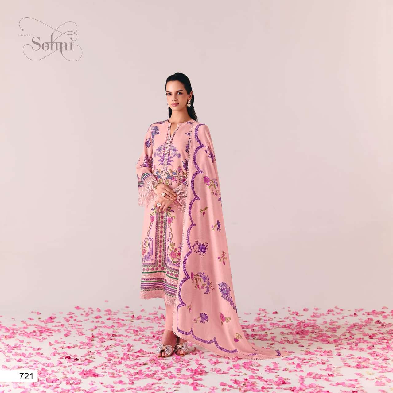 KIMOR ROZY 721 TO 724 SERIES LINEN PRINTED PAKISTANI PREMIUM SUIT SET-00069