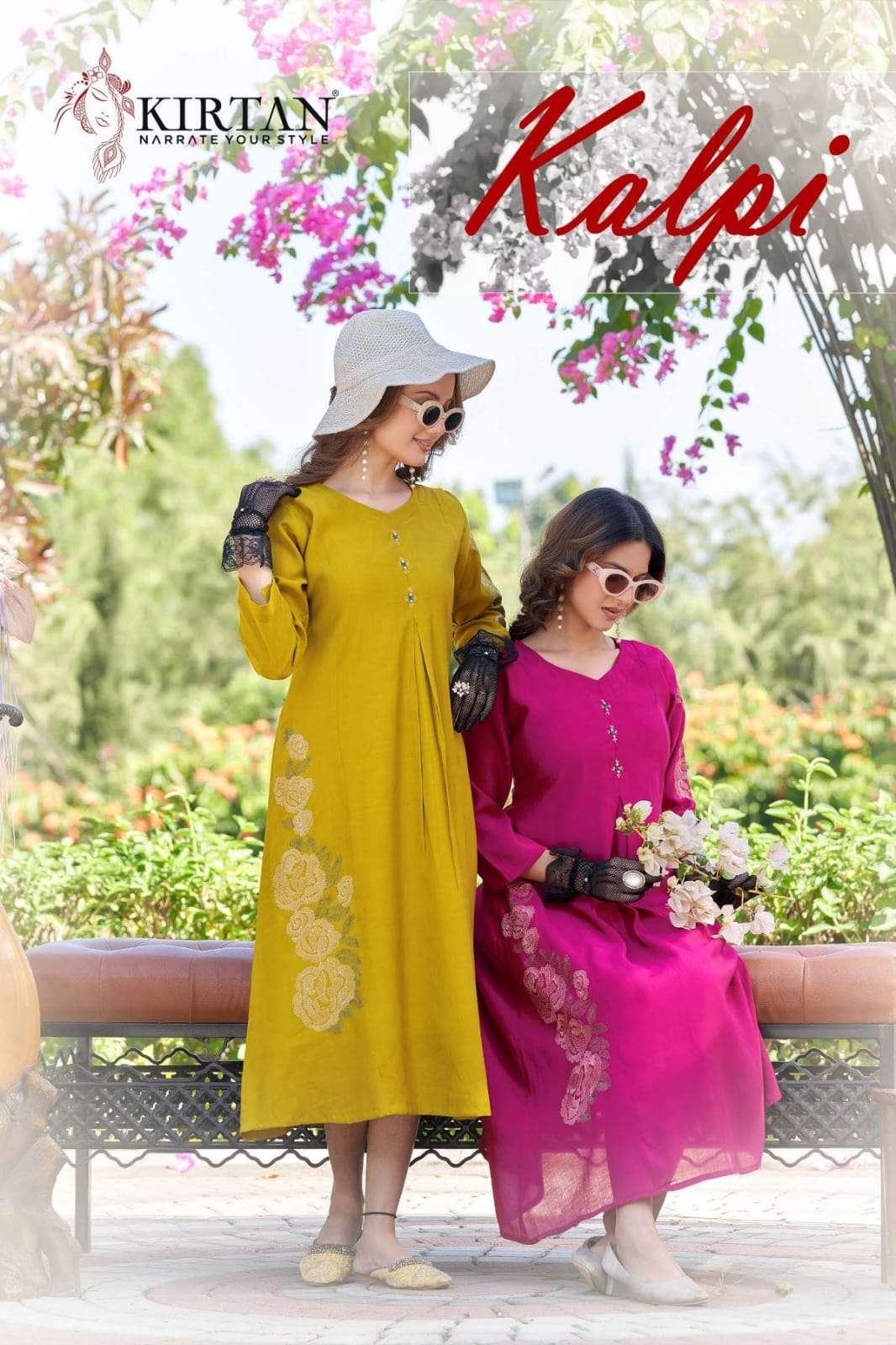 KIRTAN KALPI BOMBAY FANCY FABRIC PRINTED STITCHED KURTIS SET-00320
