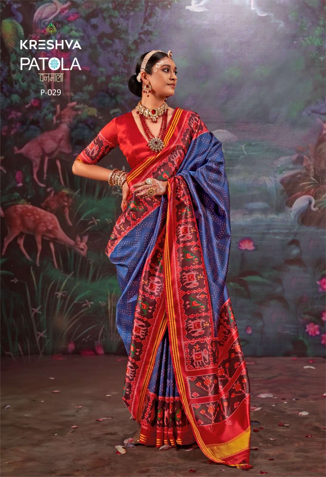 KRESHVA VANMALA 029 TO 034 SERIES SILK PREMIUM PRINTED SAREES-00178
