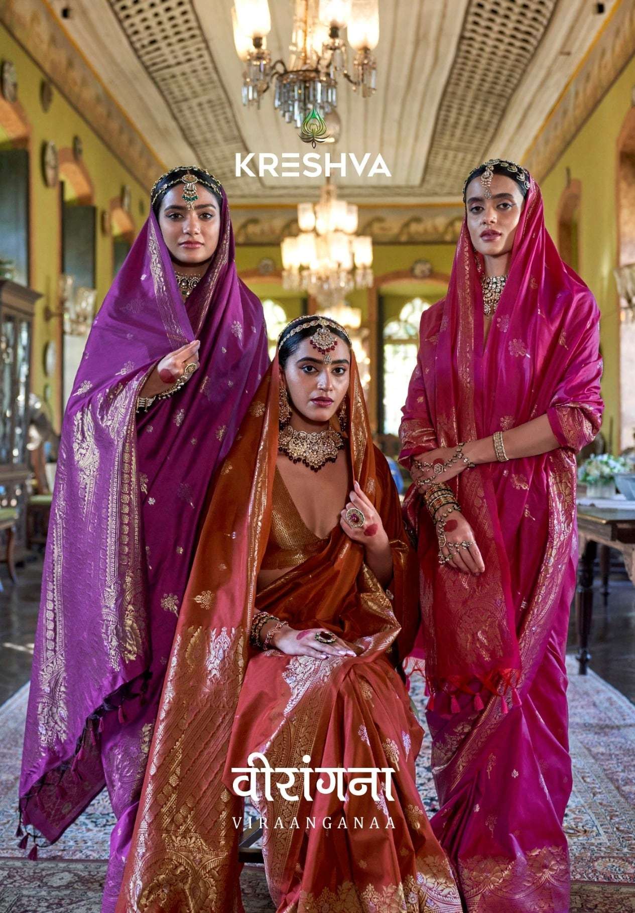 KRESHVA VIRAANGANA 4620 TO 4625 SERIES PURE SILK SAREES-00137