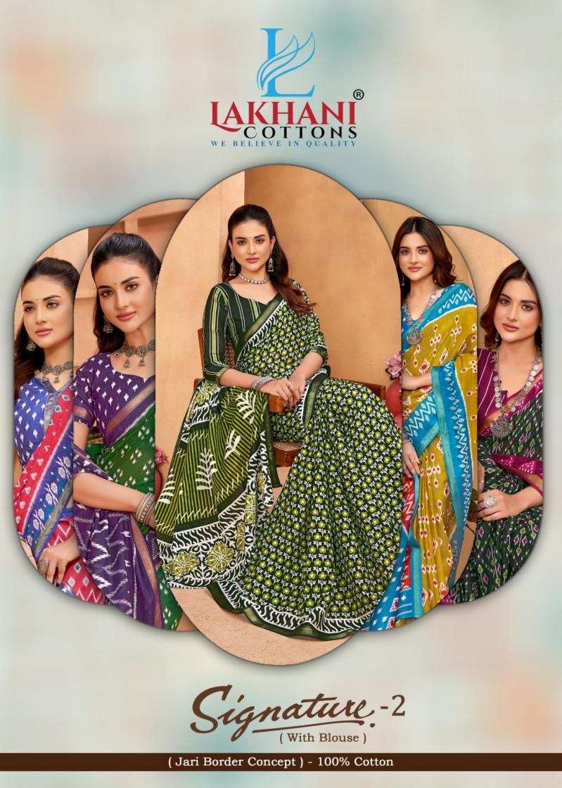 LAKHANI SIGNATURE VOL-2 2001 TO 2010 SERIES COTTON PRINTED PREMIUM SAREES-00015