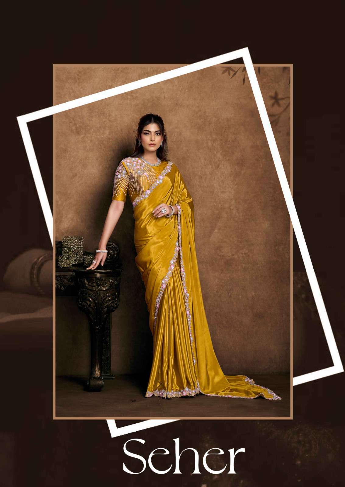 MAHOTSAV NORITA 44500 SEHER 44501 TO 44518 SERIES ORGANZA SATIN EMBROIDERY SAREES-00276