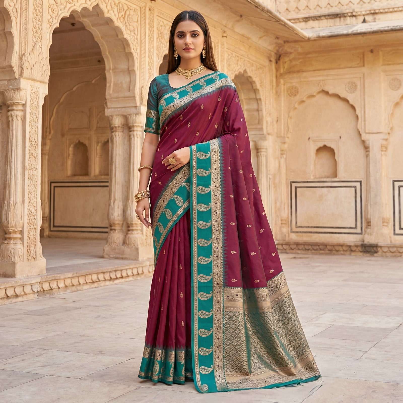 MB-187 COLOUR BY ASLIWHOLESALE DESIGNER PURE BANARASI SILK SAREES-00049