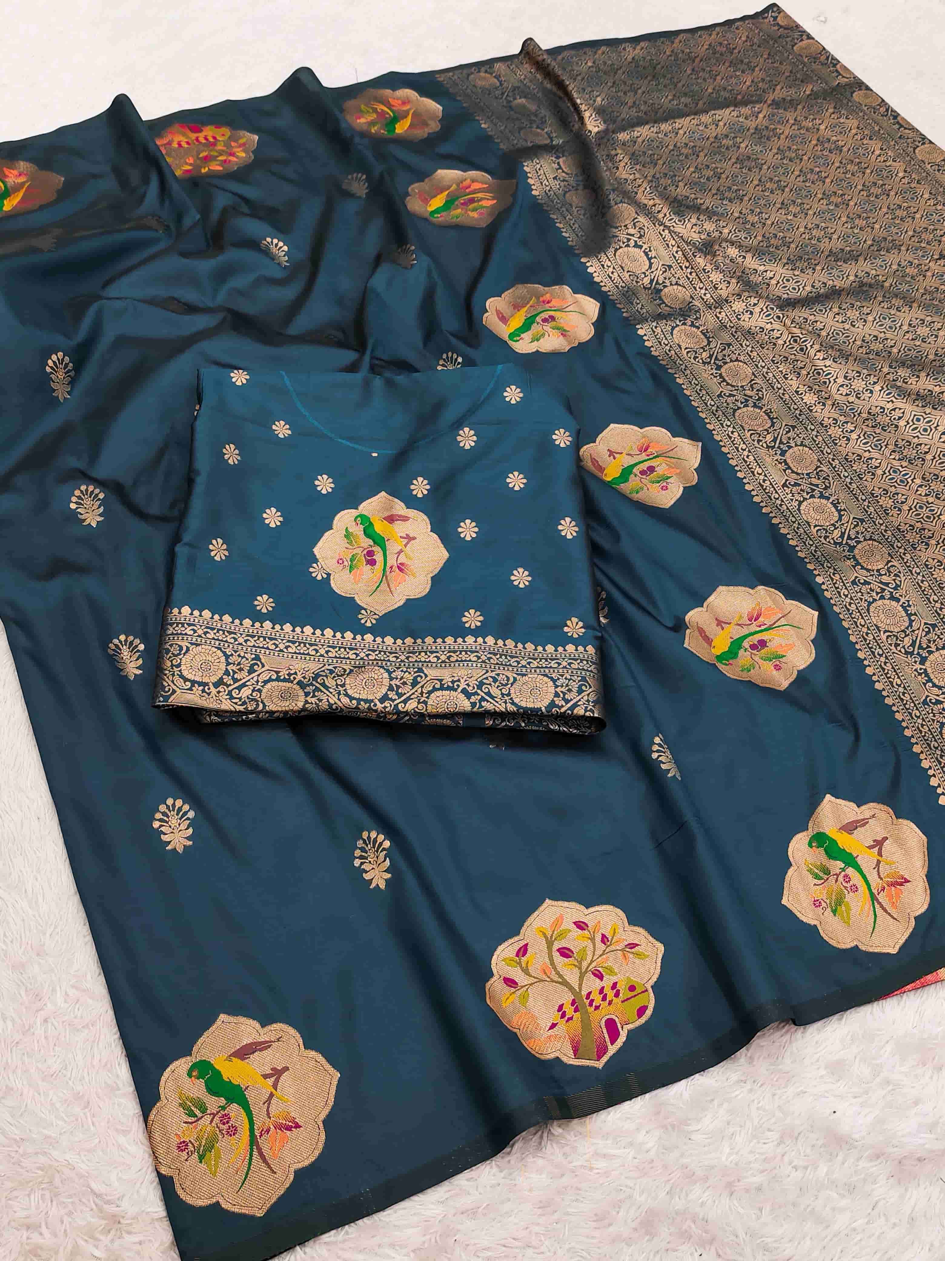 MB-6311 COLOUR BY ASLIWHOLESALE DESIGNER PURE BANARASI SILK SAREES-00049