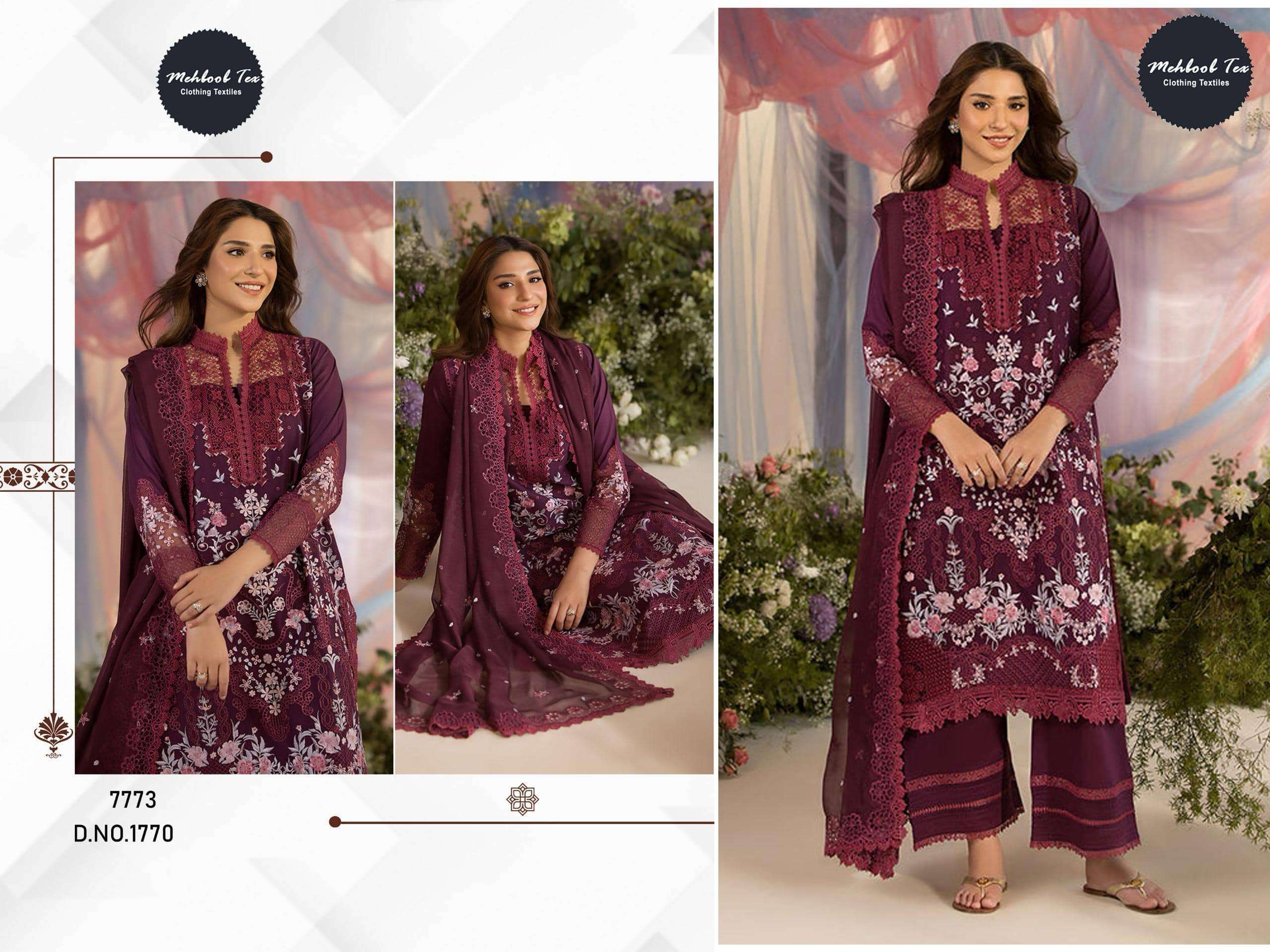 MEHBOOB TEX 1770 OR 1771 SERIES PURE COTTON EMBROIDERY PAKISTANI DRESSES-00062