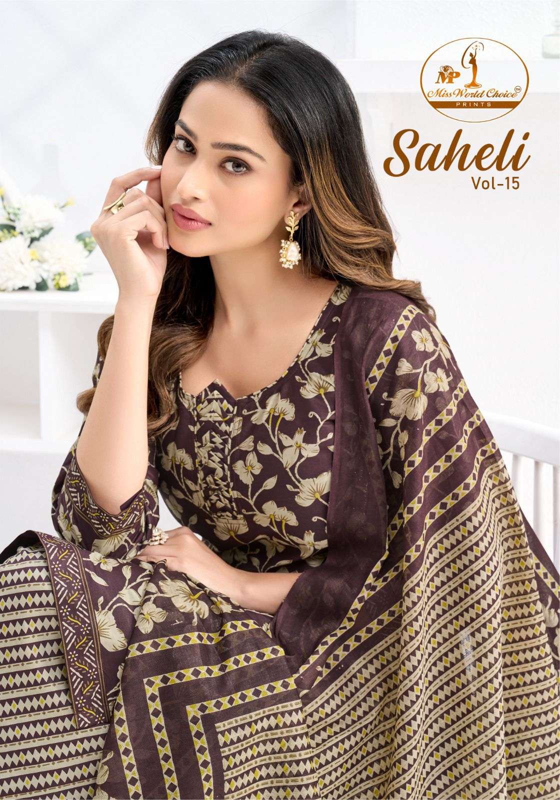 MISS WORLD SAHELI VOL-16 15001 TO 15010 SERIES COTTON STITCHED SUITS SET-00015