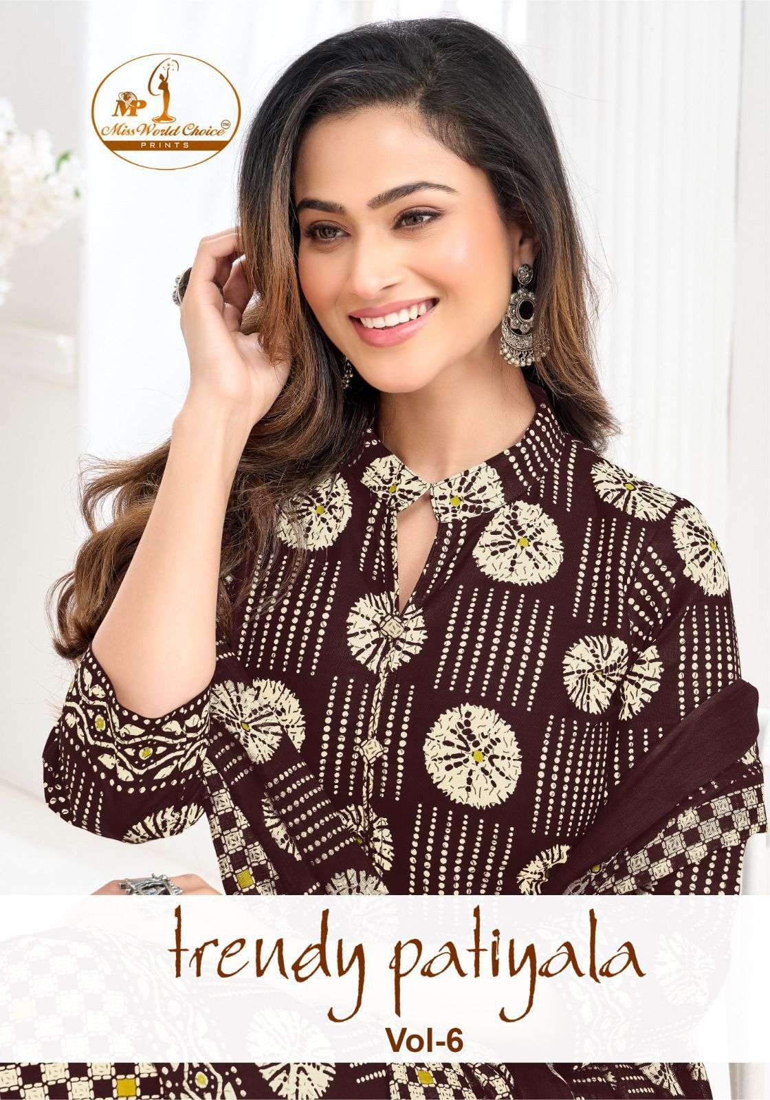 MISS WORLD TRENDY PATIYALA VOL-6 6001 TO 6010 SERIES COTTON PUNJABI PATIYALA SUITS-00015