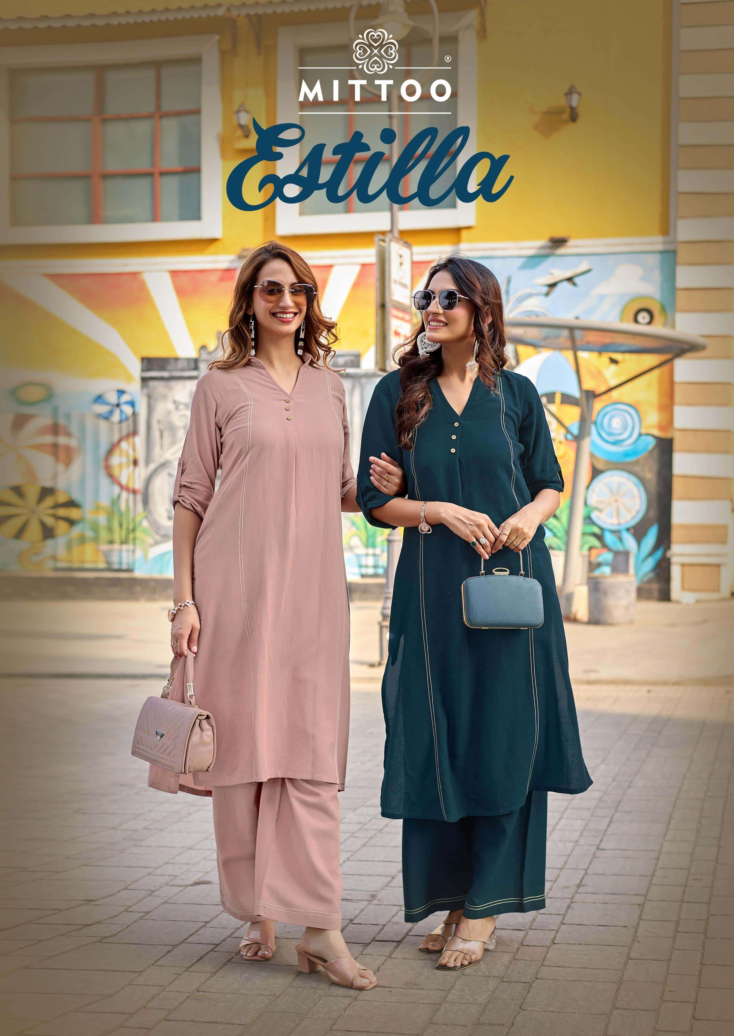 MITTOO ESTILLA 2001 TO 2006 SERIES PURE RAYON LINEN CO-ORD SET-00014
