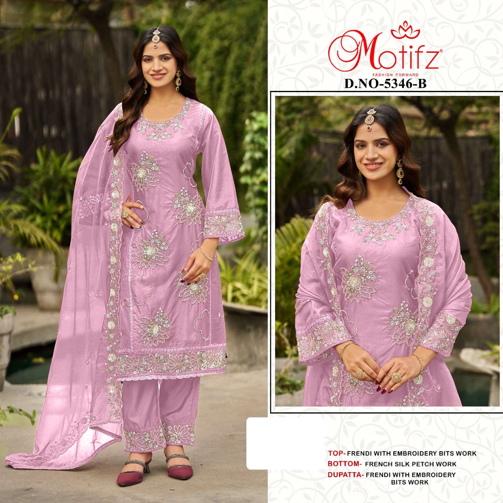 MOTIFZ 5346 A TO D SERIES PURE FENDY EMBROIDERY PAKISTANI DRESSES-00201
