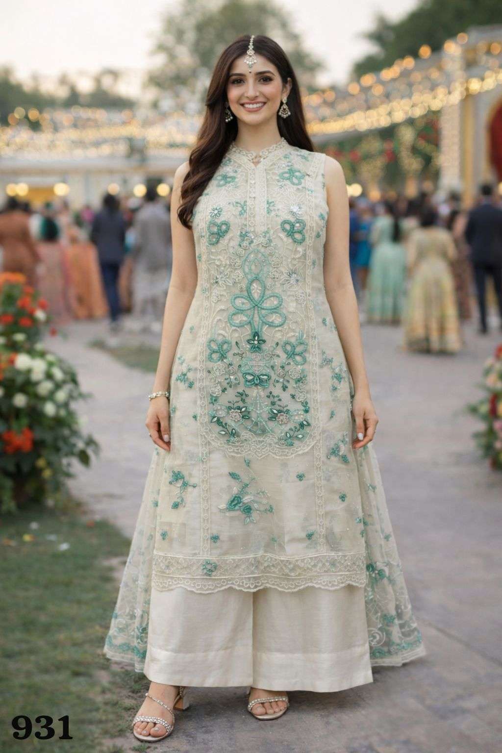 MRUDANGI AAFREEN CHIFFON WITH EMBROIDERED SEQUENCE DRESSES - 00095