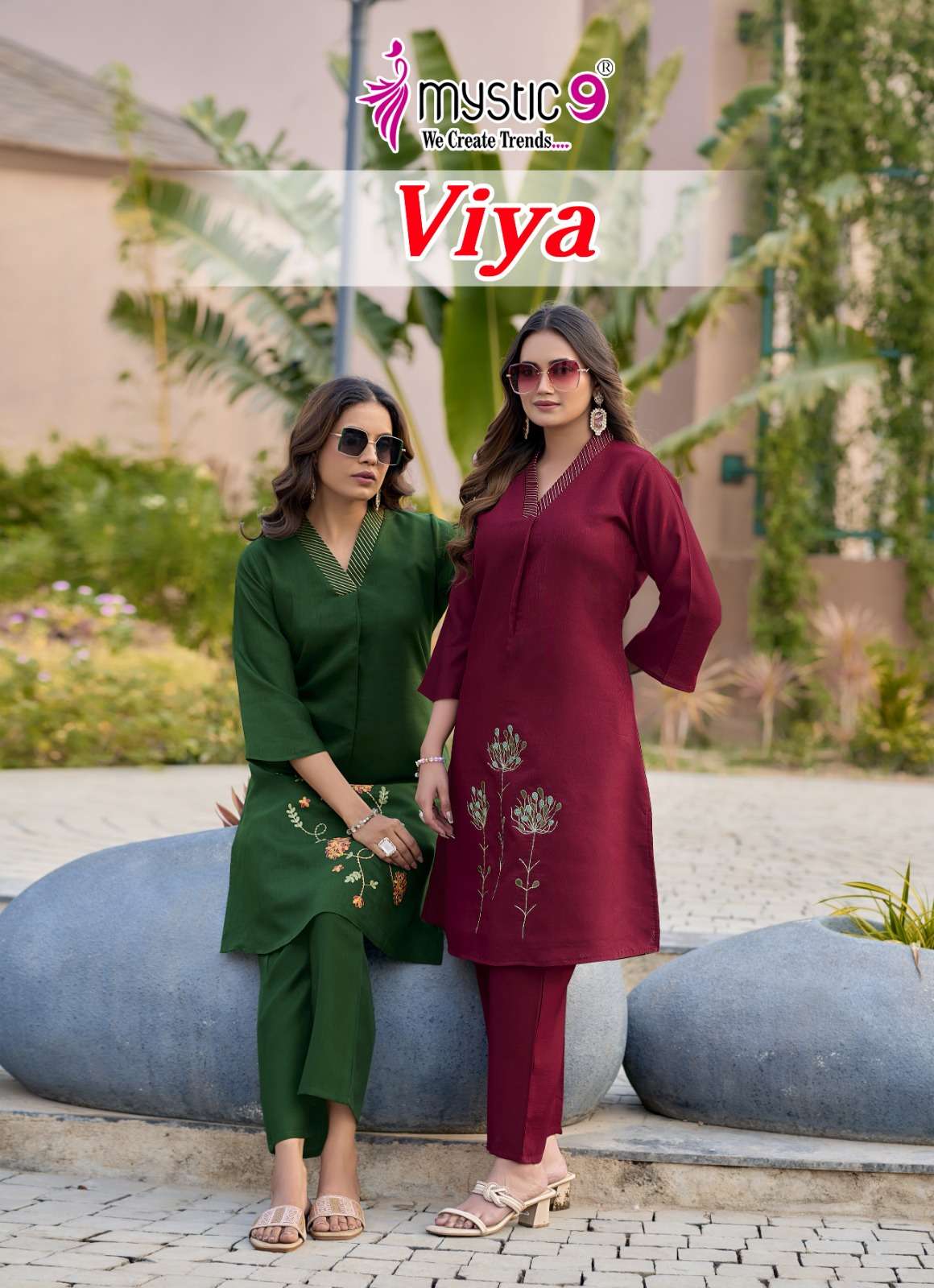 MYSTIC9 VIYA VOL-01 1001 TO 1008 SERIES PURE SILK CO-ORD SET-00140