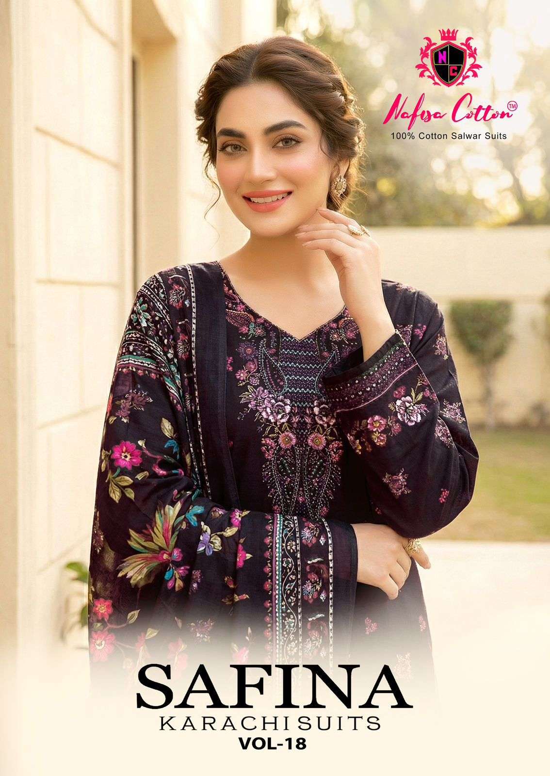 NAFISA COTTON SAFINA VOL-18 18001 TO 18006 SERIES COTTON PRINTED DRESSES-00062